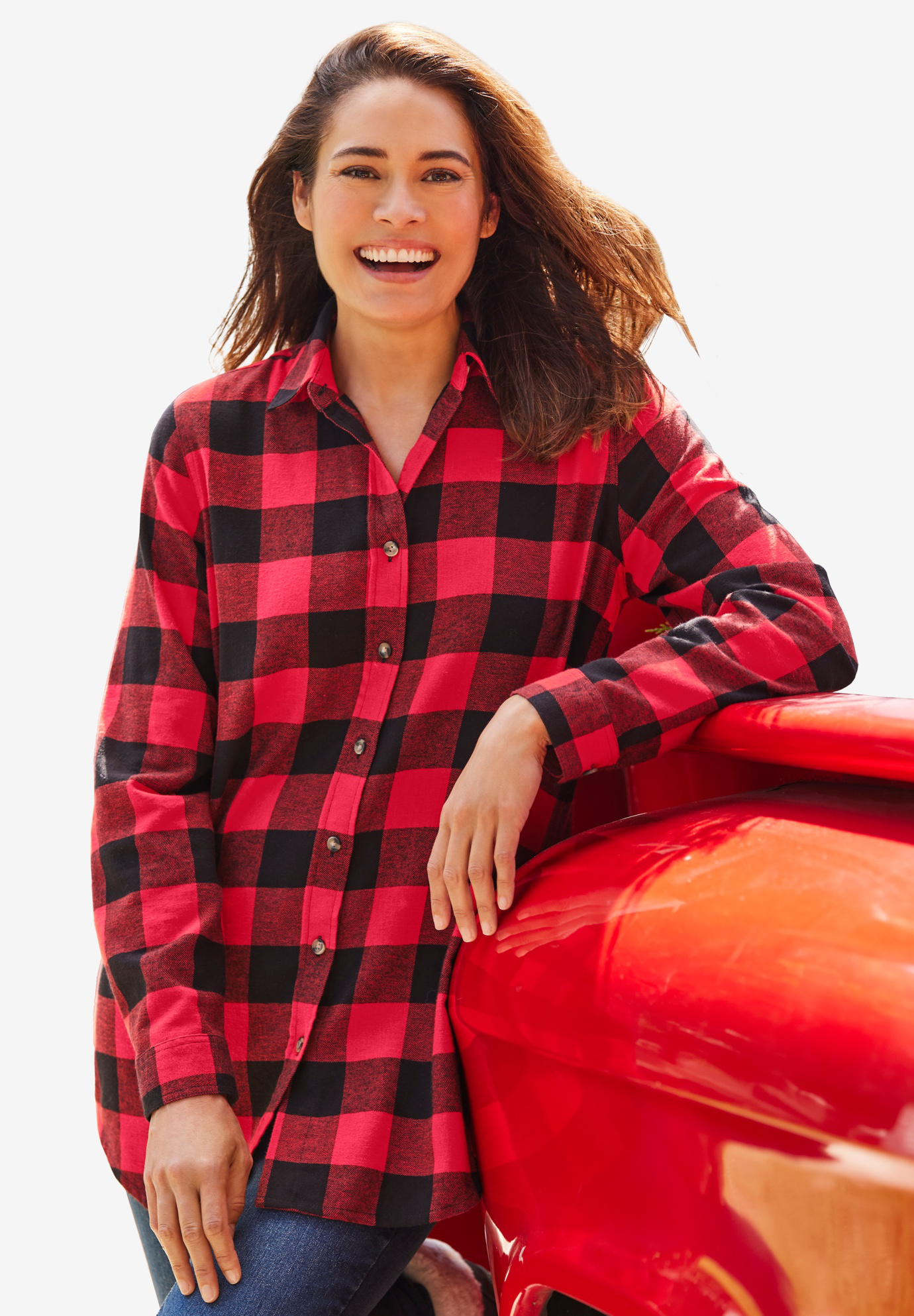 Classic Flannel Shirt | Woman Within