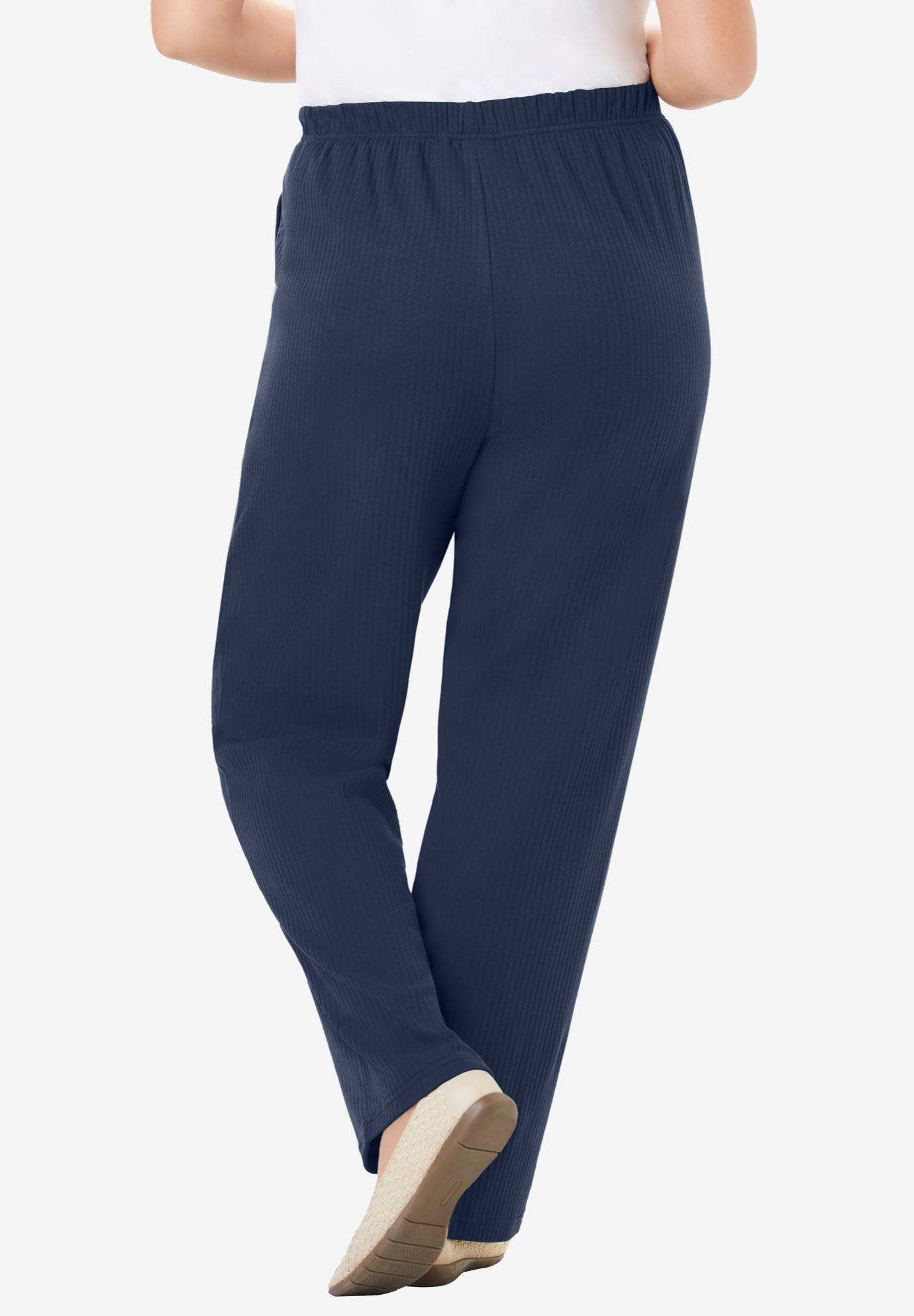 7Day Knit Ribbed Straight Leg Pant Woman Within