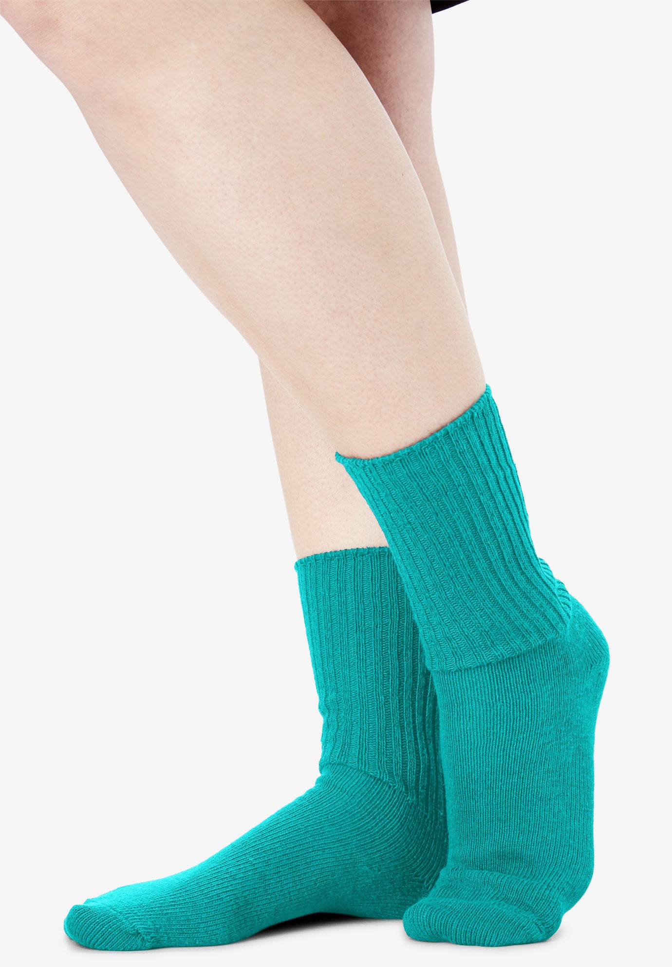 6Pack Rib Knit Socks Woman Within
