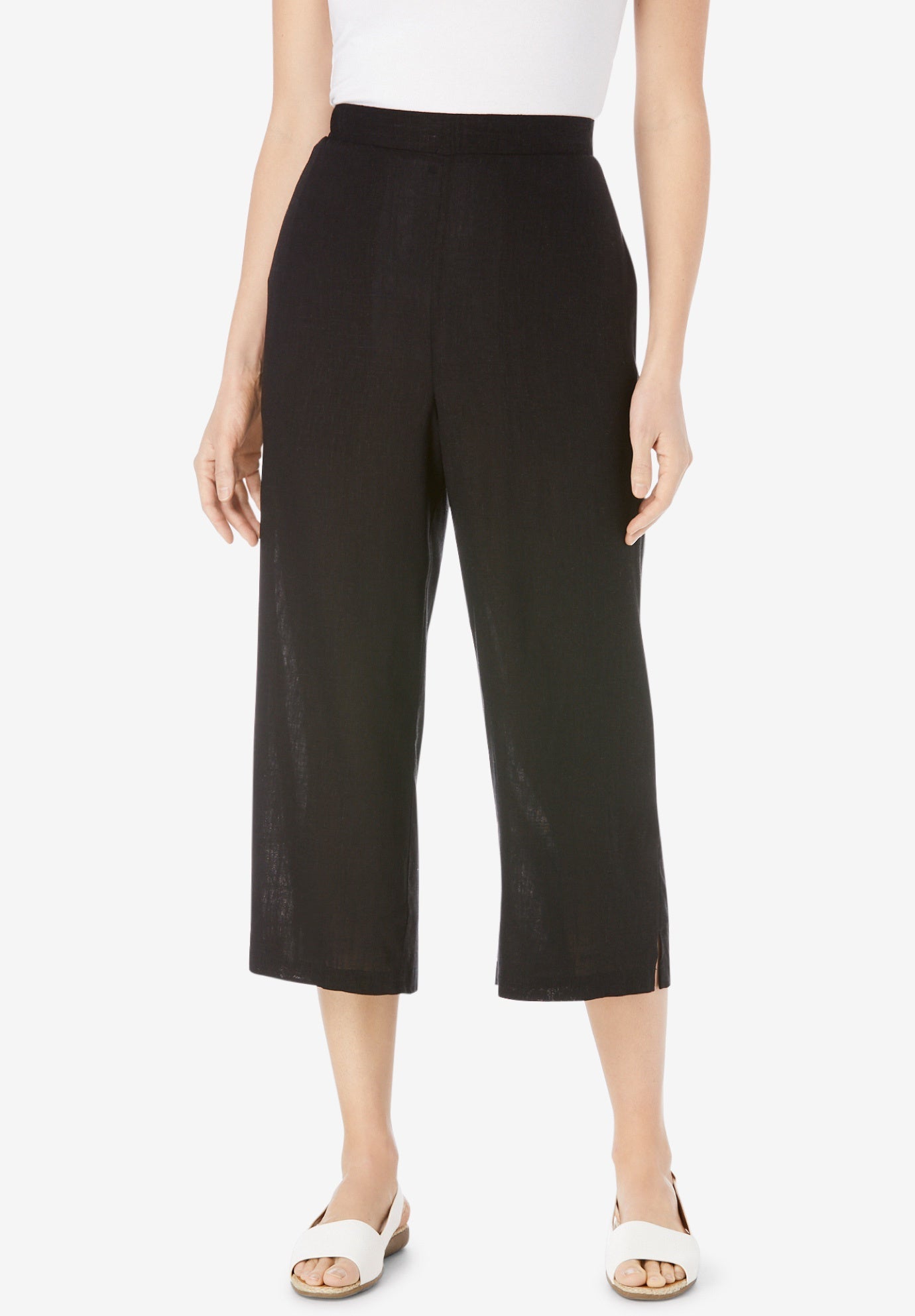 Linen Capri Woman Within