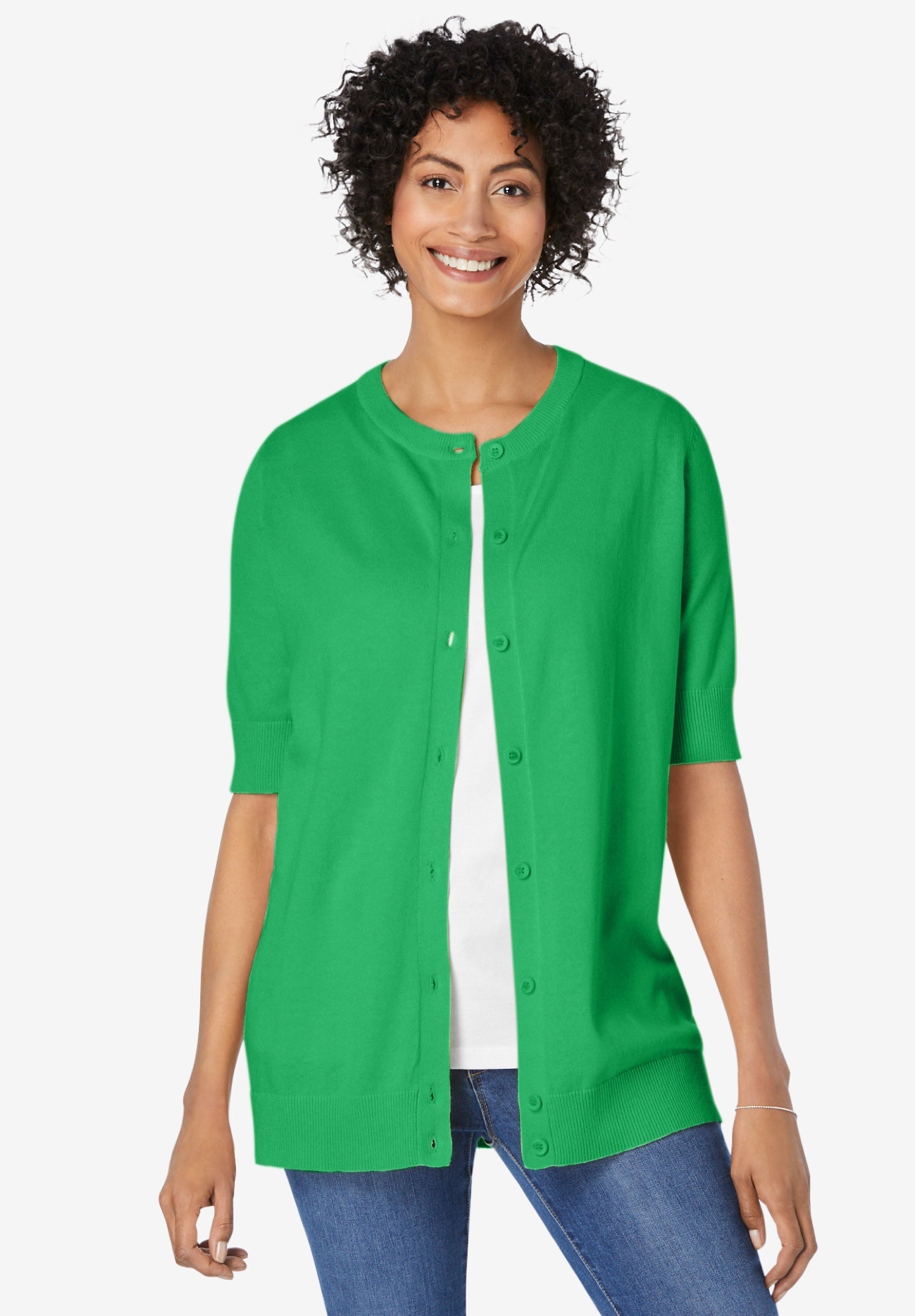 elbow sleeve cardigan