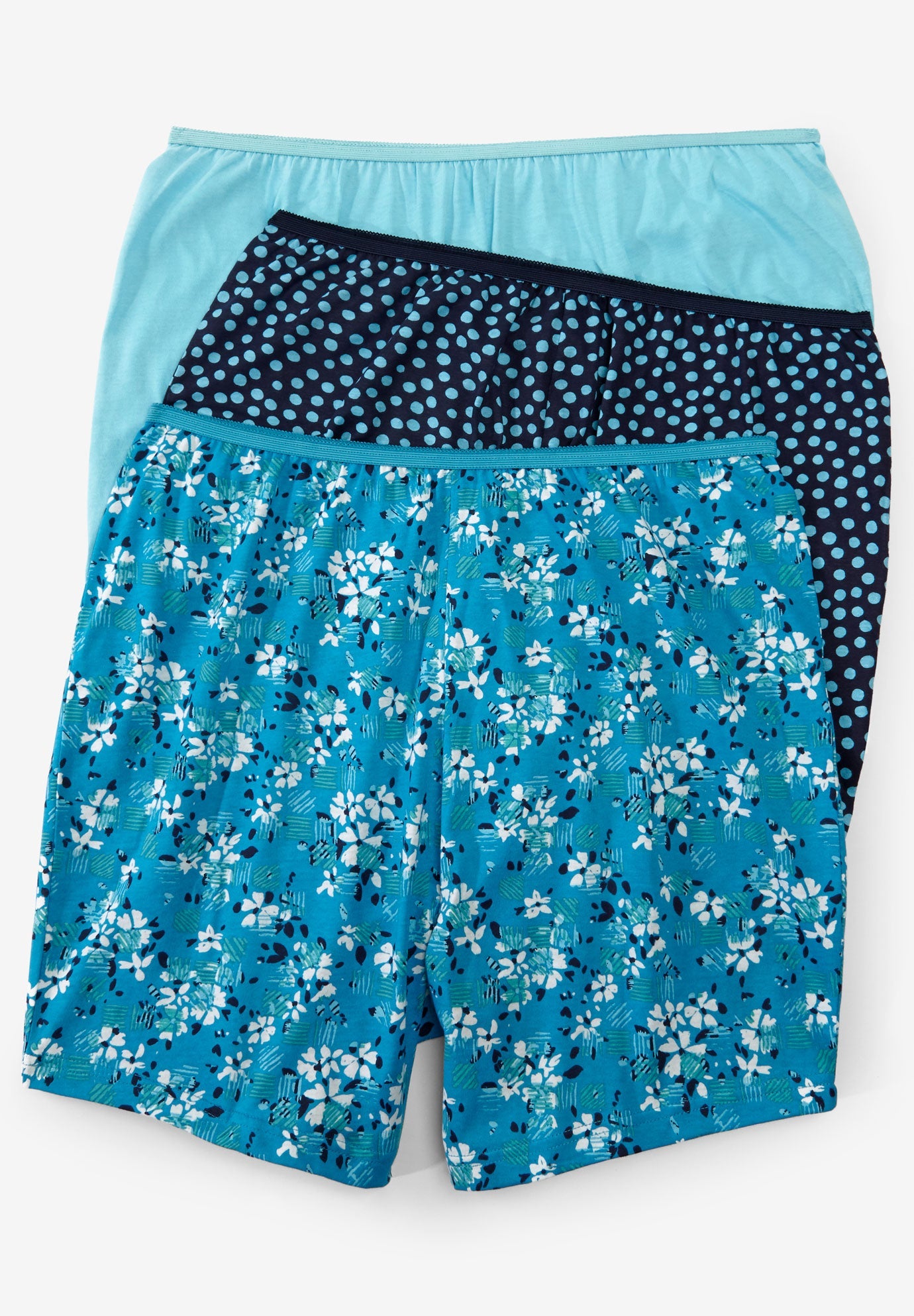 3Pack Cotton Boxer by Comfort Choice® Plus Size Boyshort Panties