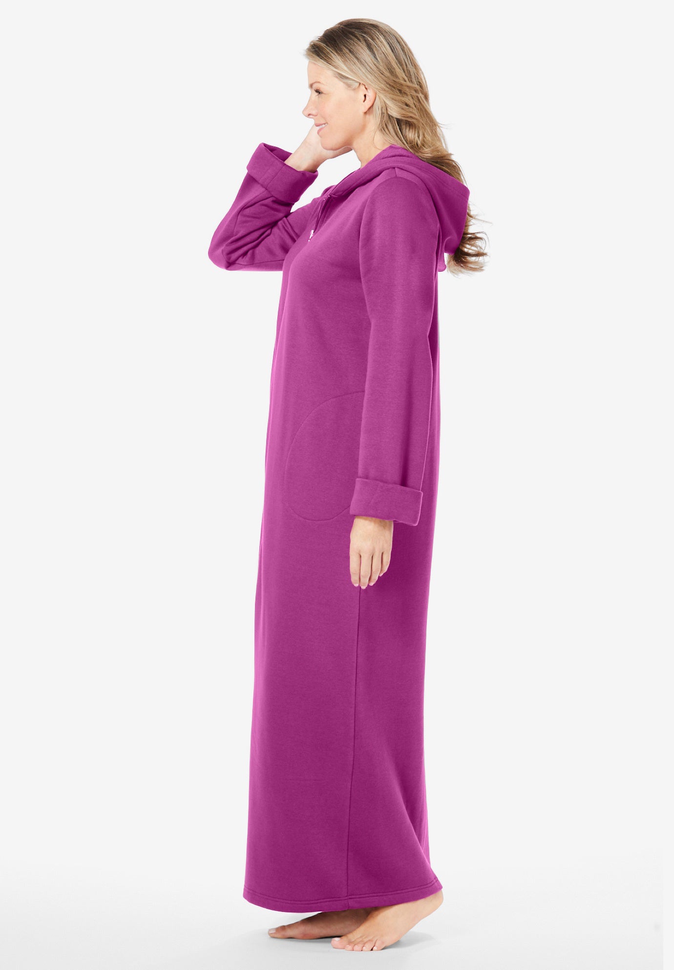Hooded Fleece Robe Woman Within