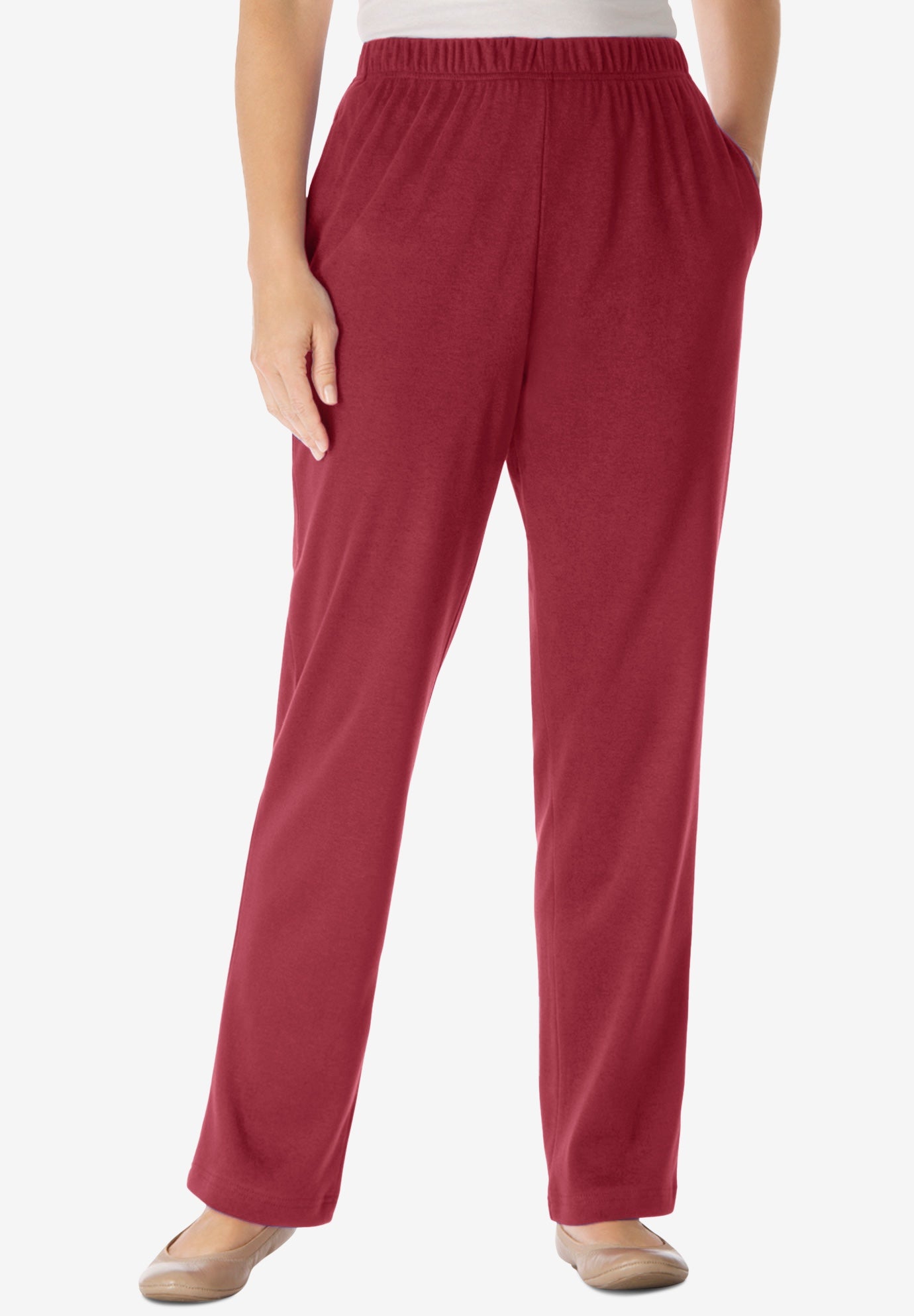 7Day Knit Straight Leg Pant Plus Size Pants Woman Within