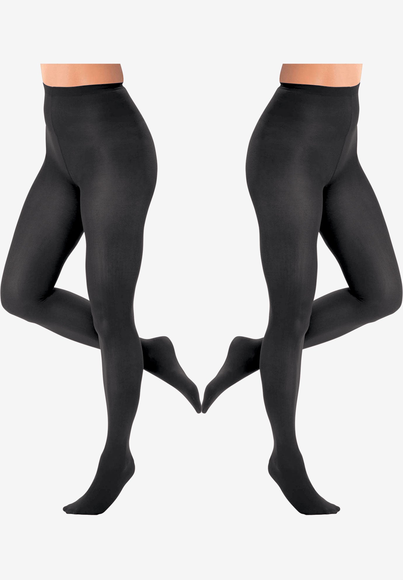 2Pack Opaque Tights by Comfort Choice® Plus Size Hosiery & Socks Woman Within