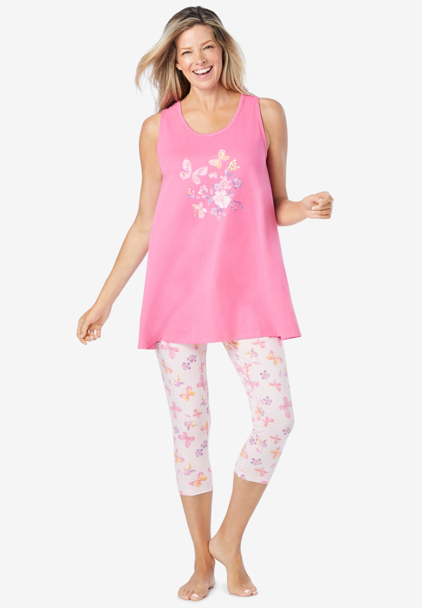 Scoopneck Tank \u0026 Capri Legging PJ Set