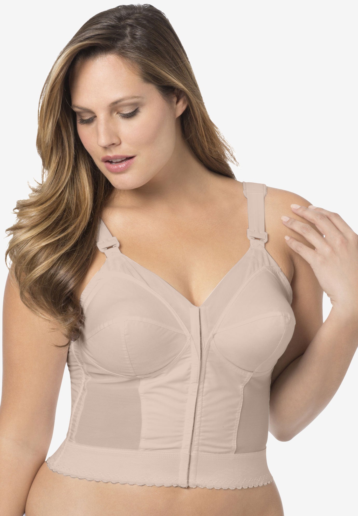 front hook longline bra from fully by exquisite form plus size longline bras plus size