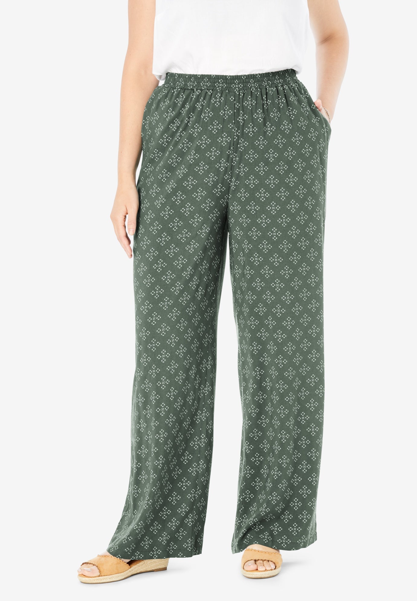 Soft elastic waist pants clearance