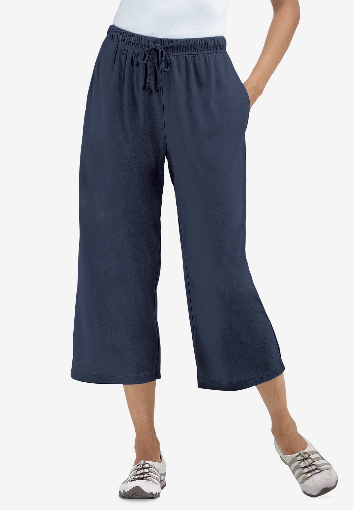 Plus size knit capri leggings clearance