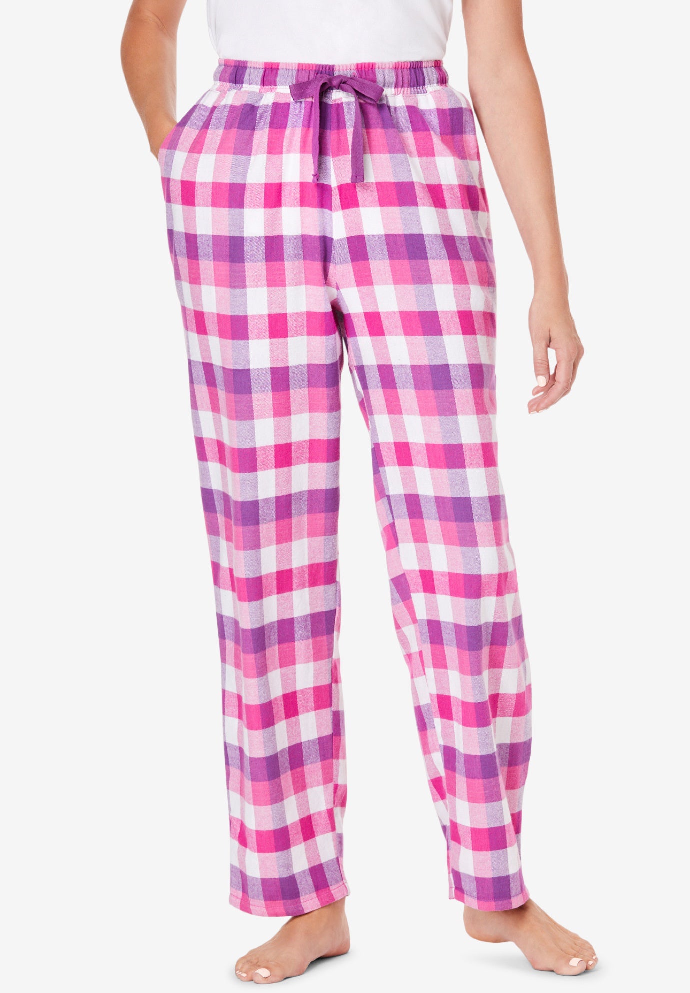 Cotton Flannel Pants Woman Within