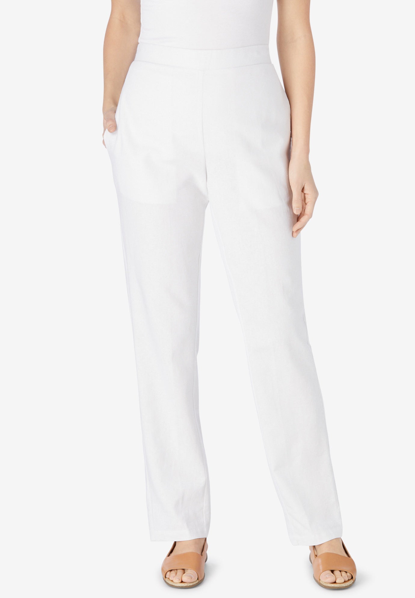 lined white dress pants for women Women's Victoria High Waisted Dress Pants in White Size XL