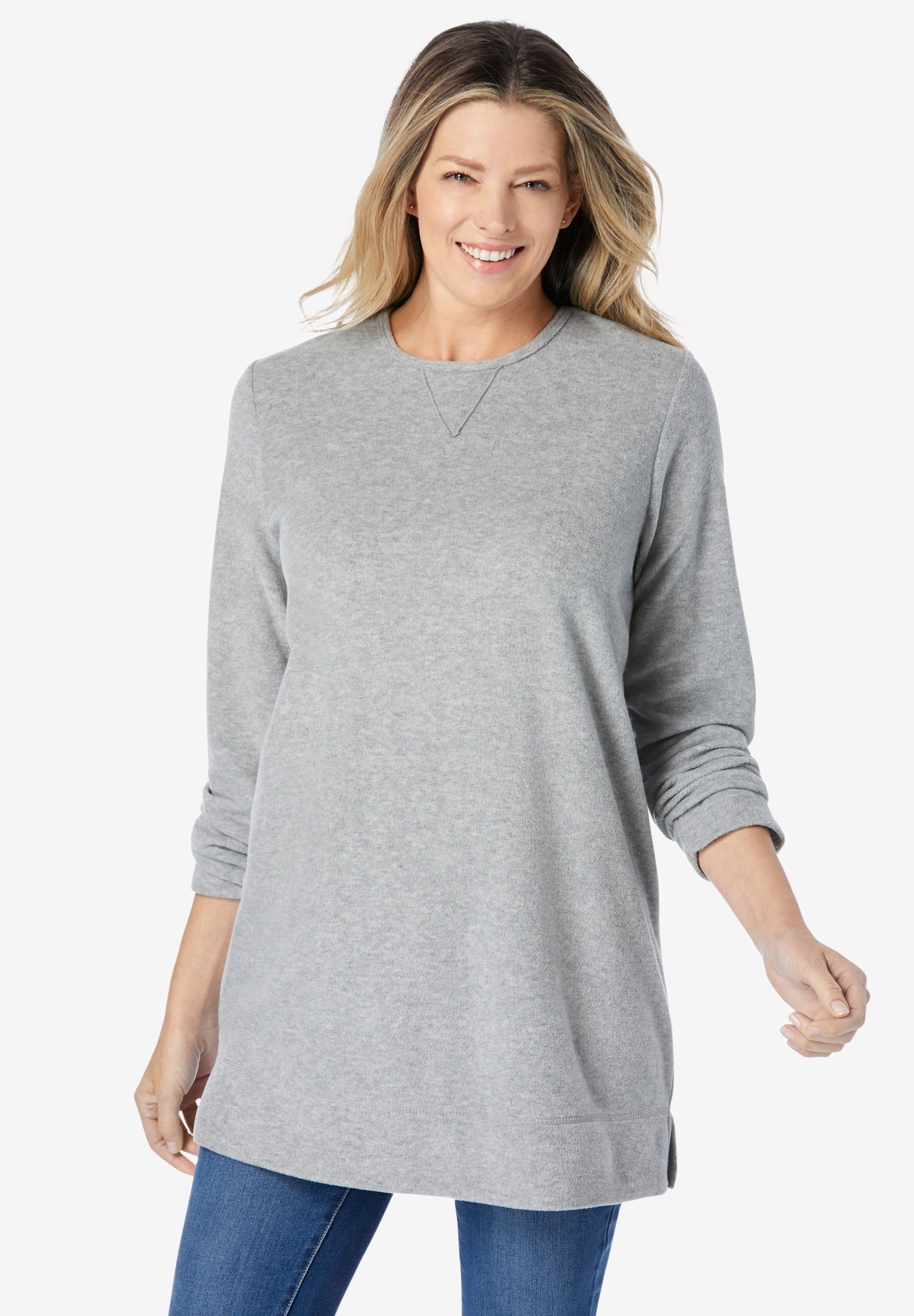 plus size sherpa sweatshirt