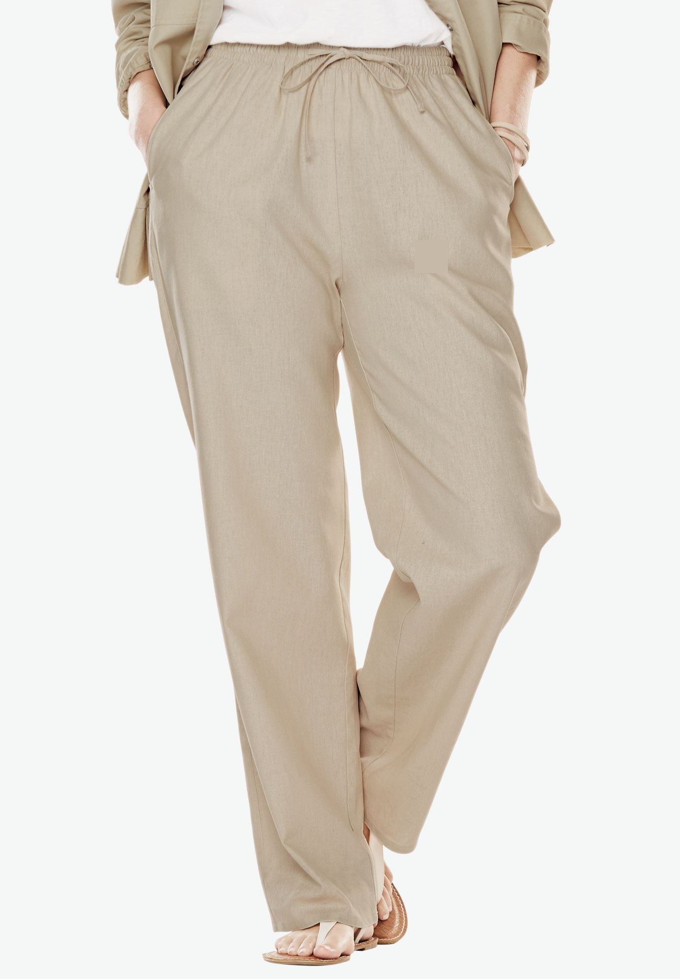 linen rayon blend pants