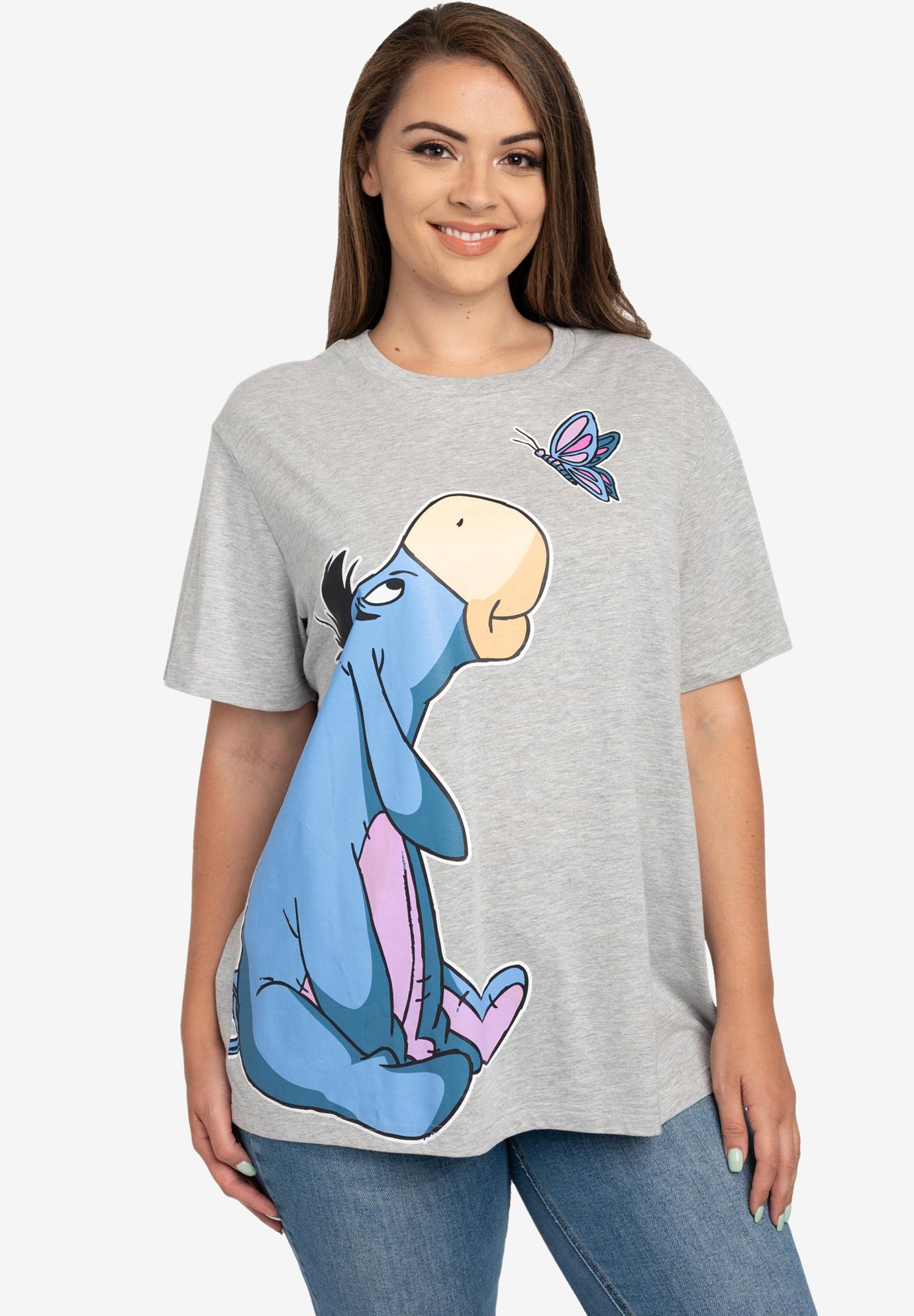 Disney Eeyore Butterfly Heather Gray 