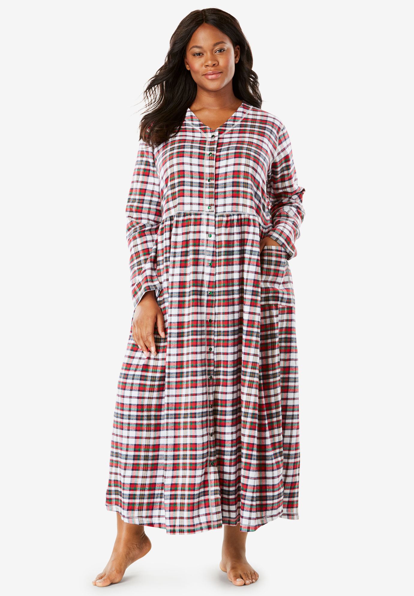 Flannel Plaid Lounger by Only Necessities® | Plus Size Loungers | Woman ...