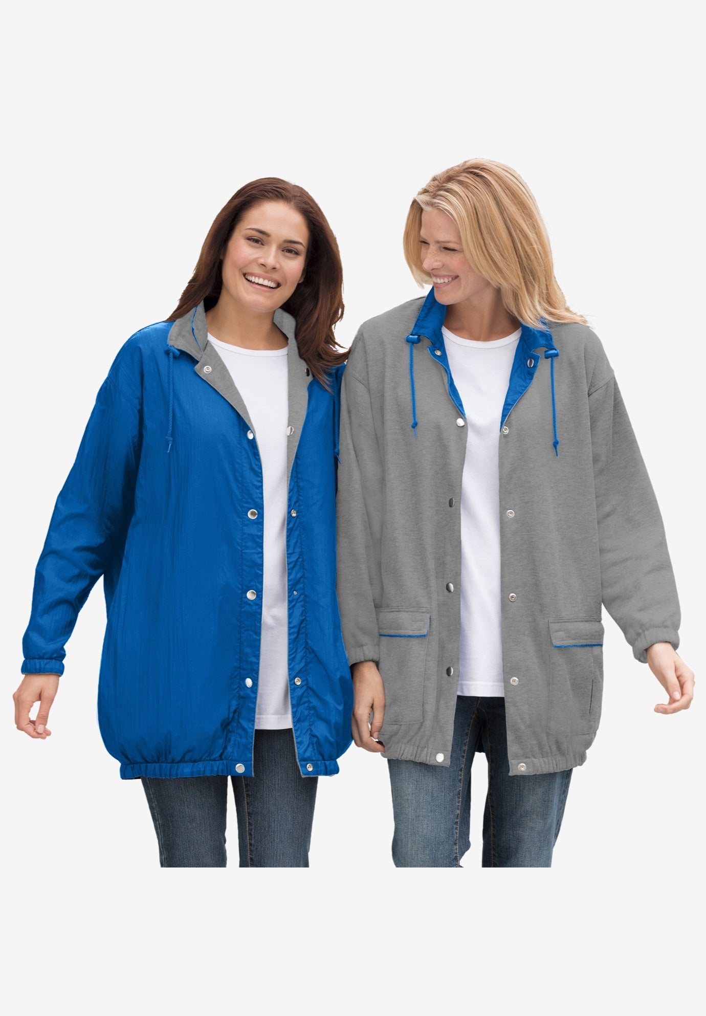 Fleece Nylon Reversible Jacket | Woman 