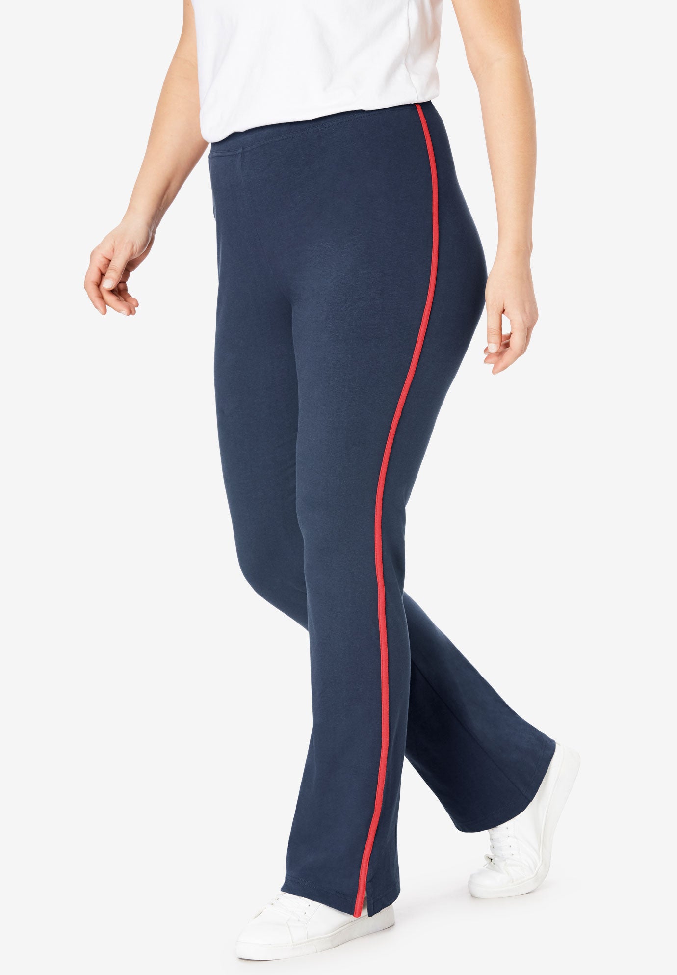 cotton bootcut yoga pants with pockets