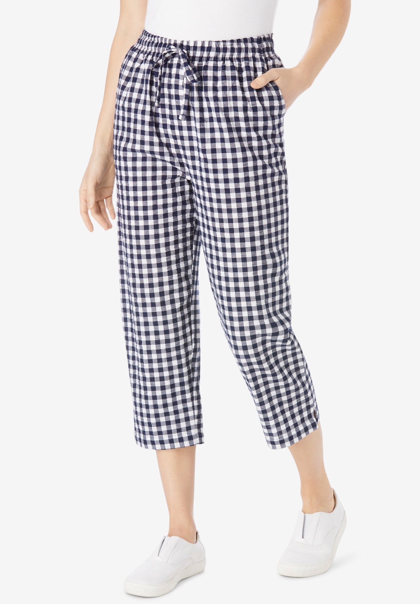 ladies seersucker capris