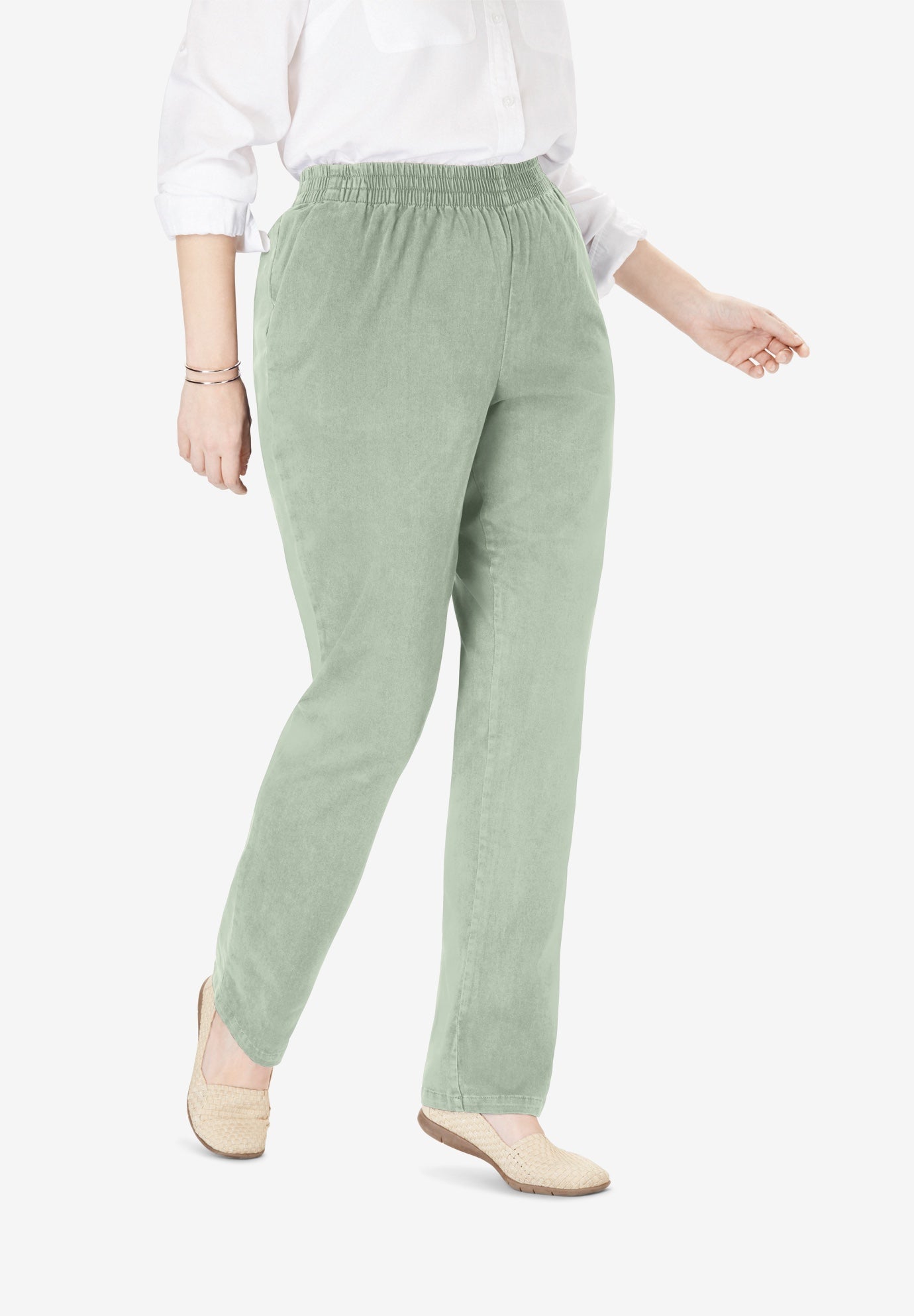 elastic chino pants