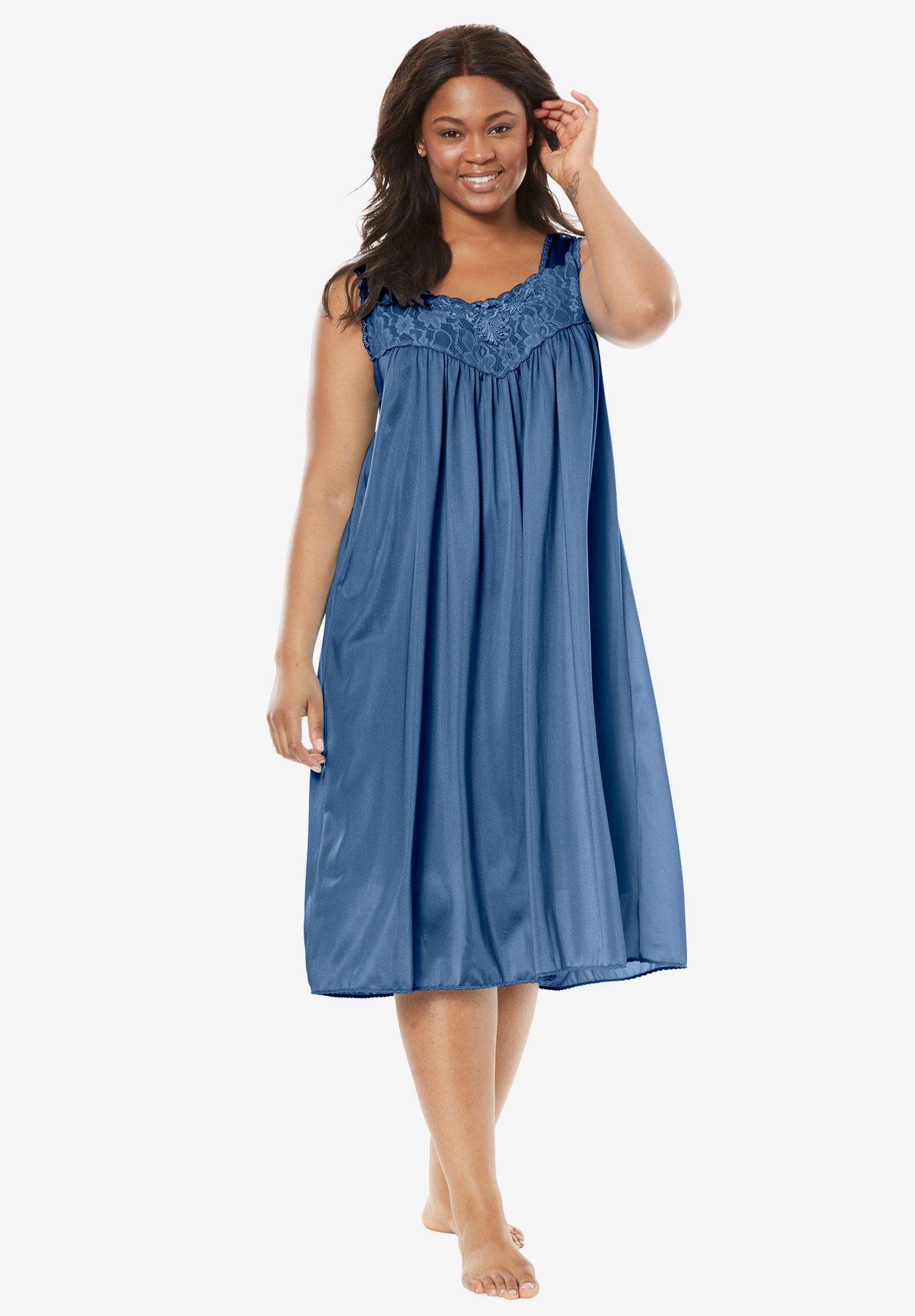 Tricot waltzlength nightgown by Only Necessities® Plus Size Sleep