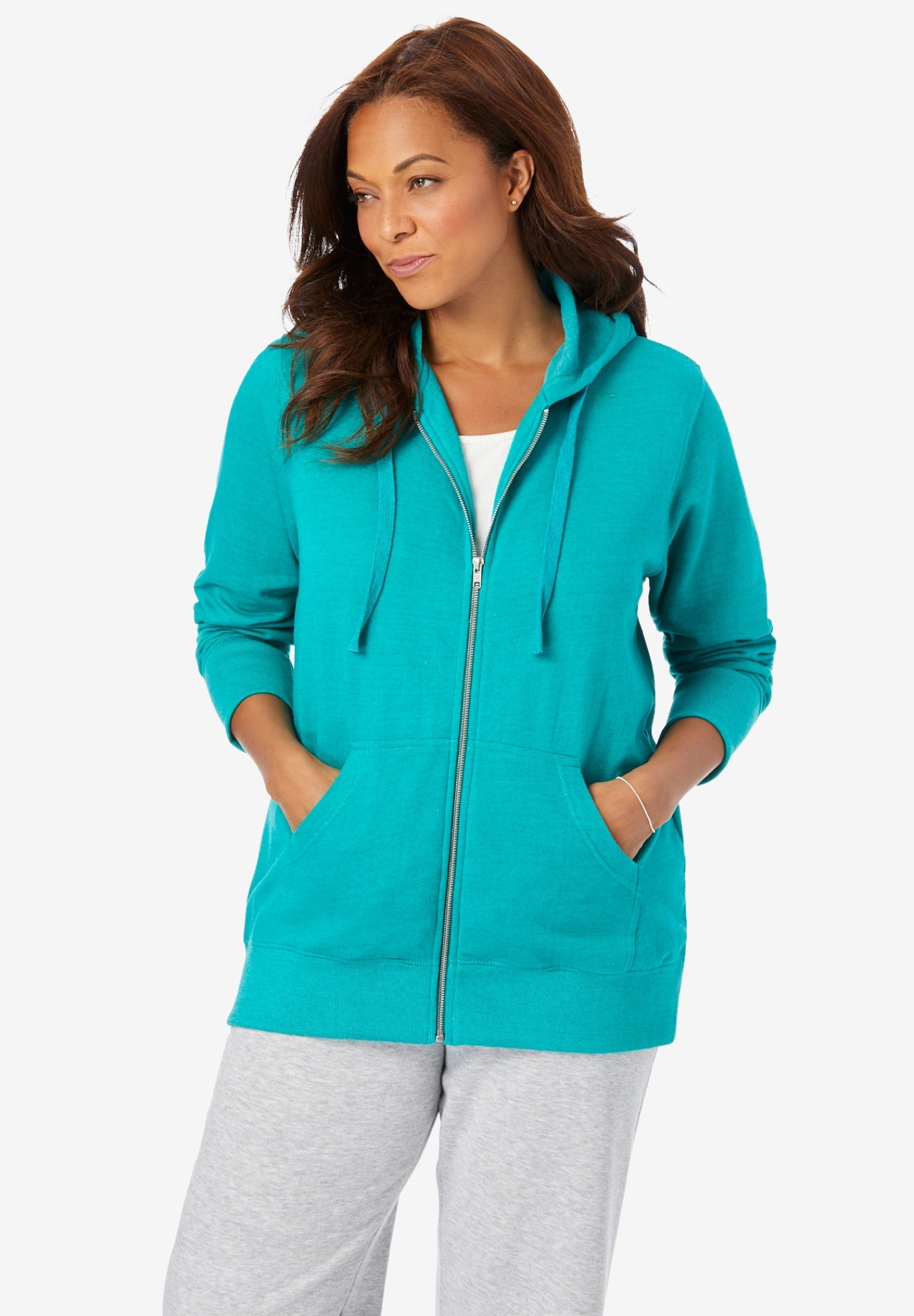 Download Better Fleece Zip-Front Hoodie | Woman Within