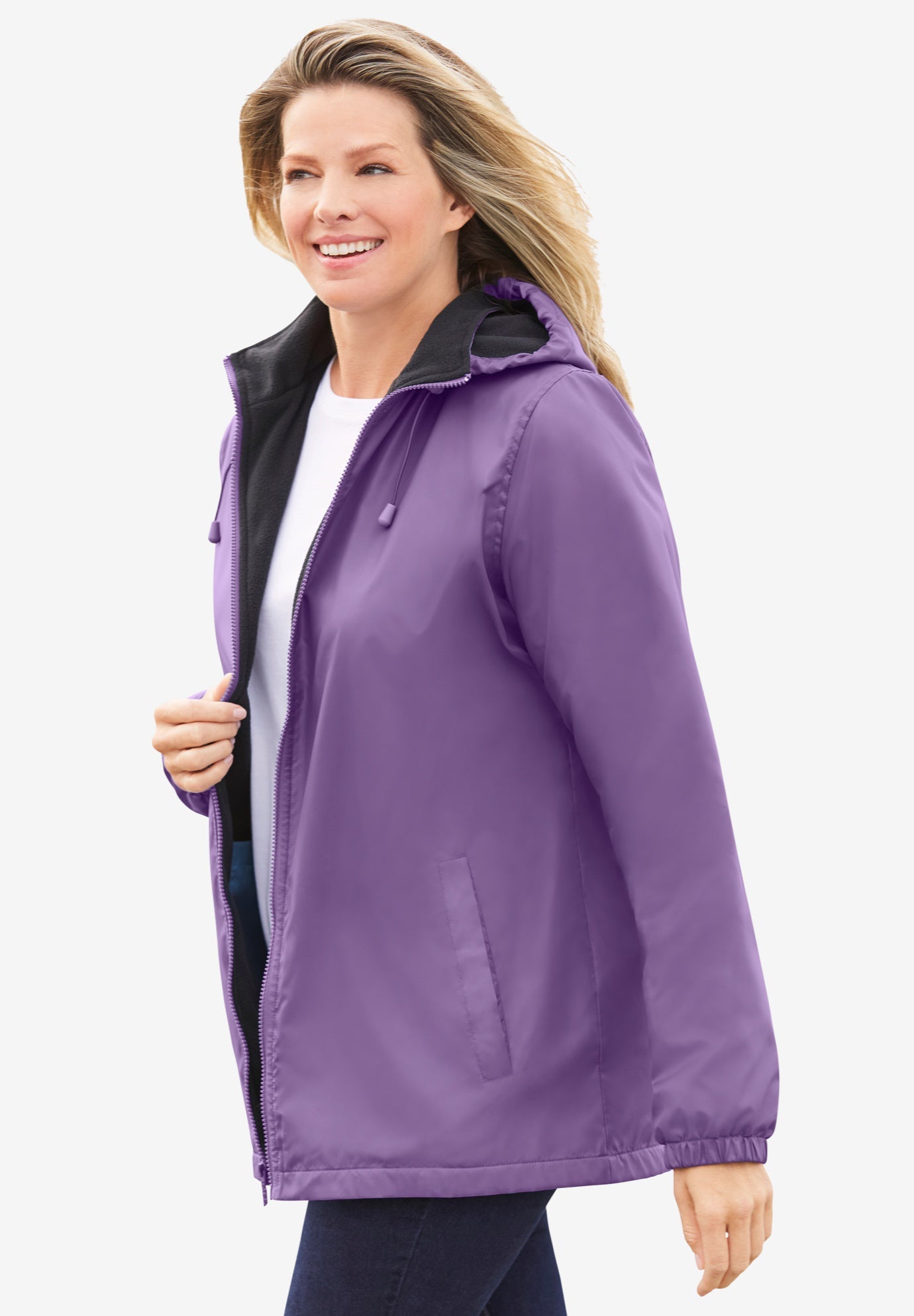 totes fleece lined rain jacket