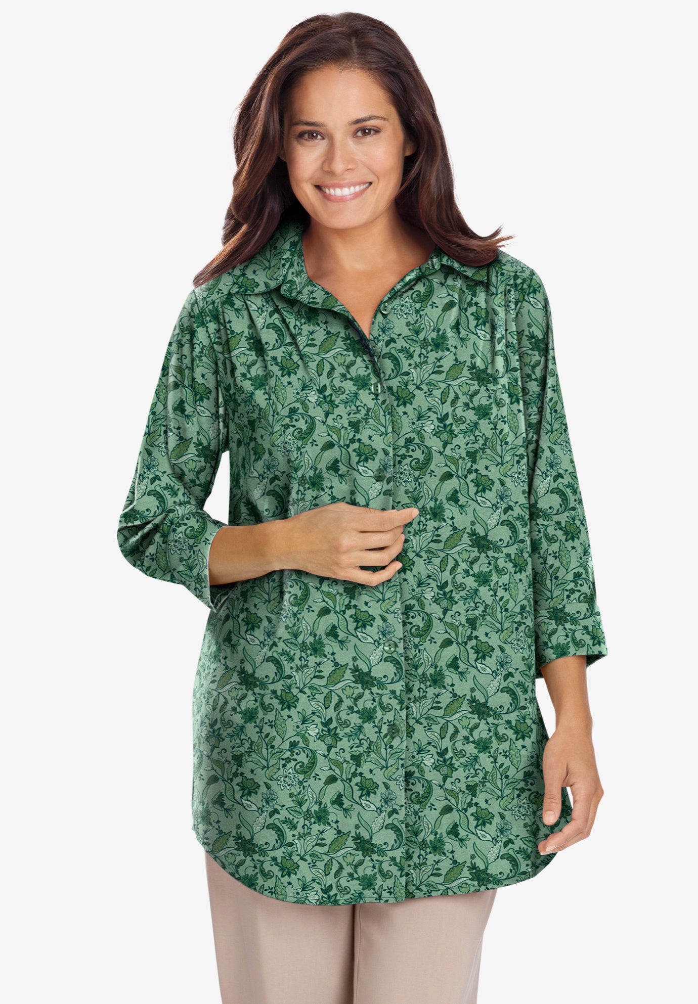 peachskin big shirt