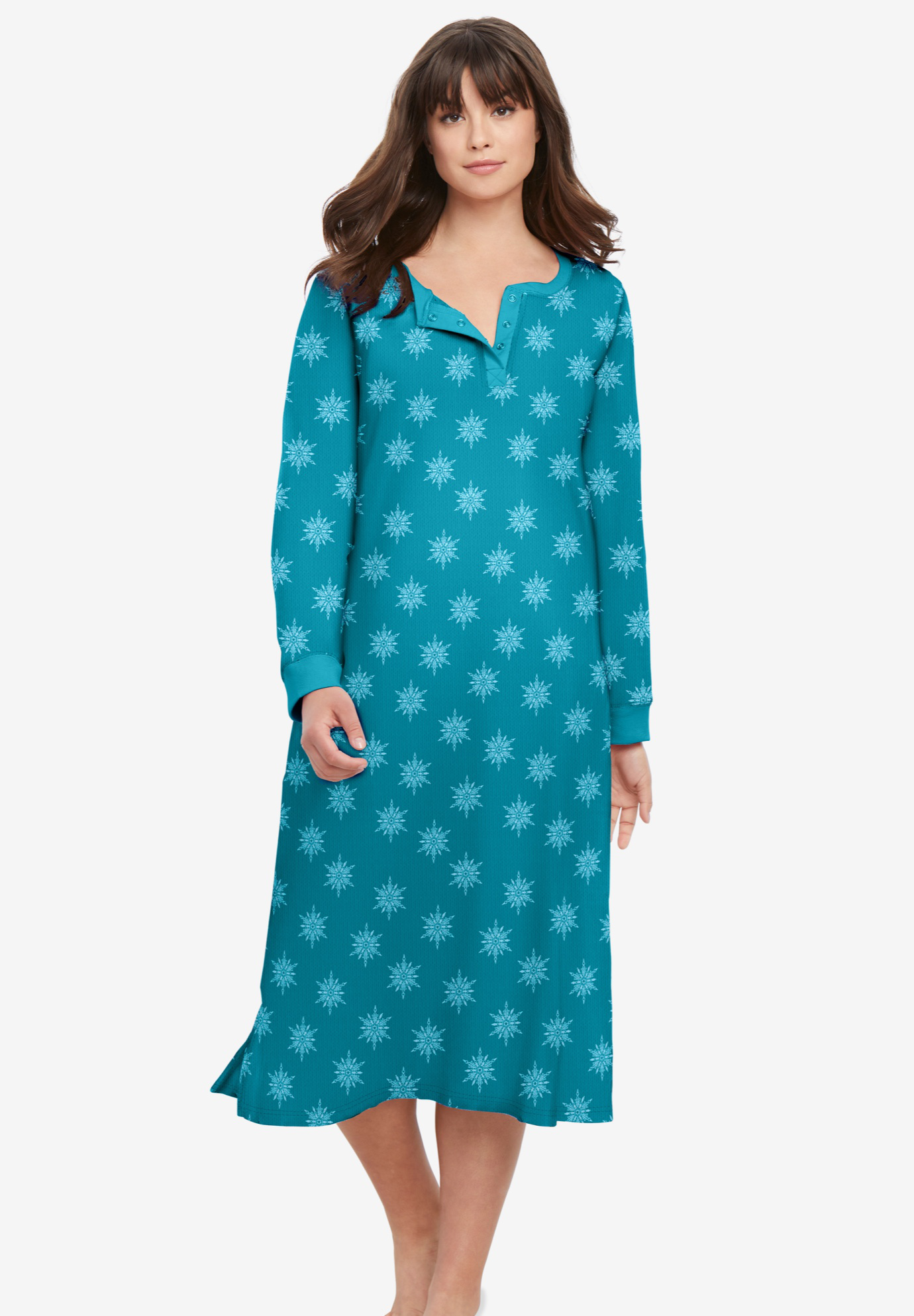 Thermal Henley Nightgown