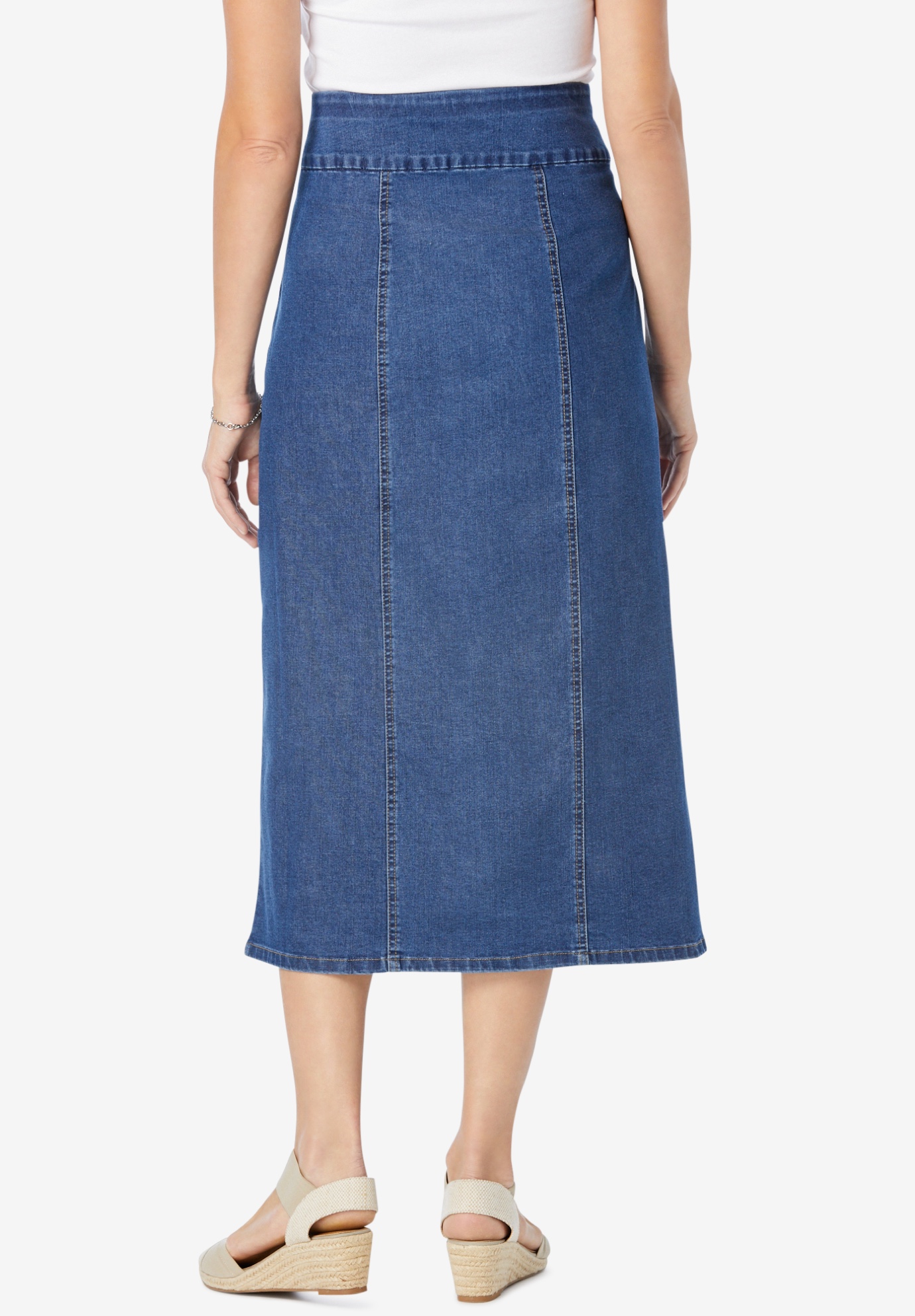 Pull-On Denim Skirt | Woman Within