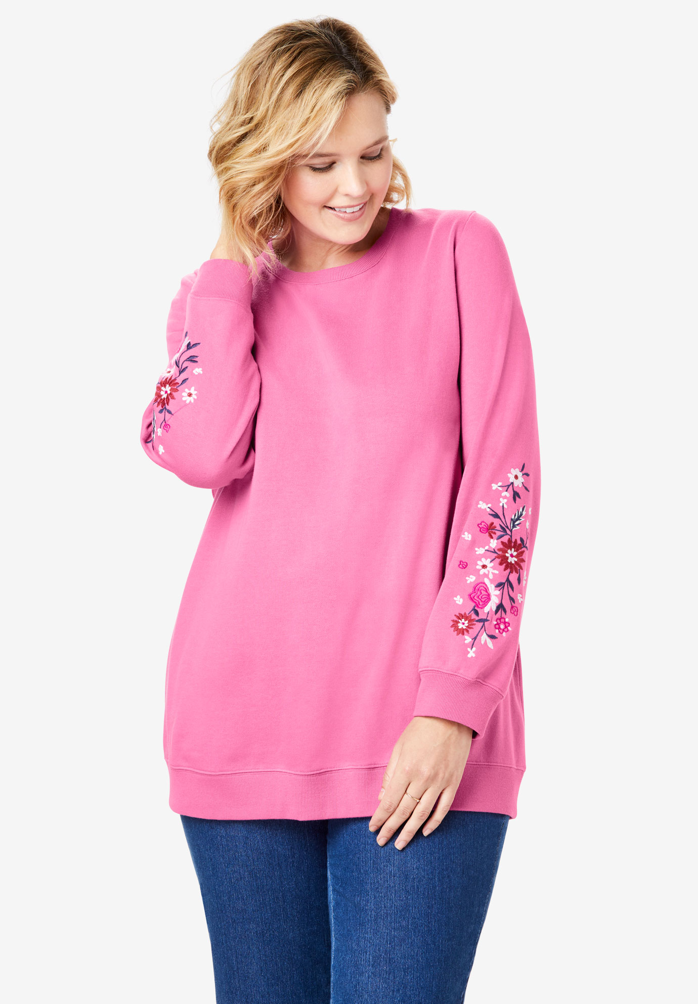 Embroidered Sweatshirt | Woman Within