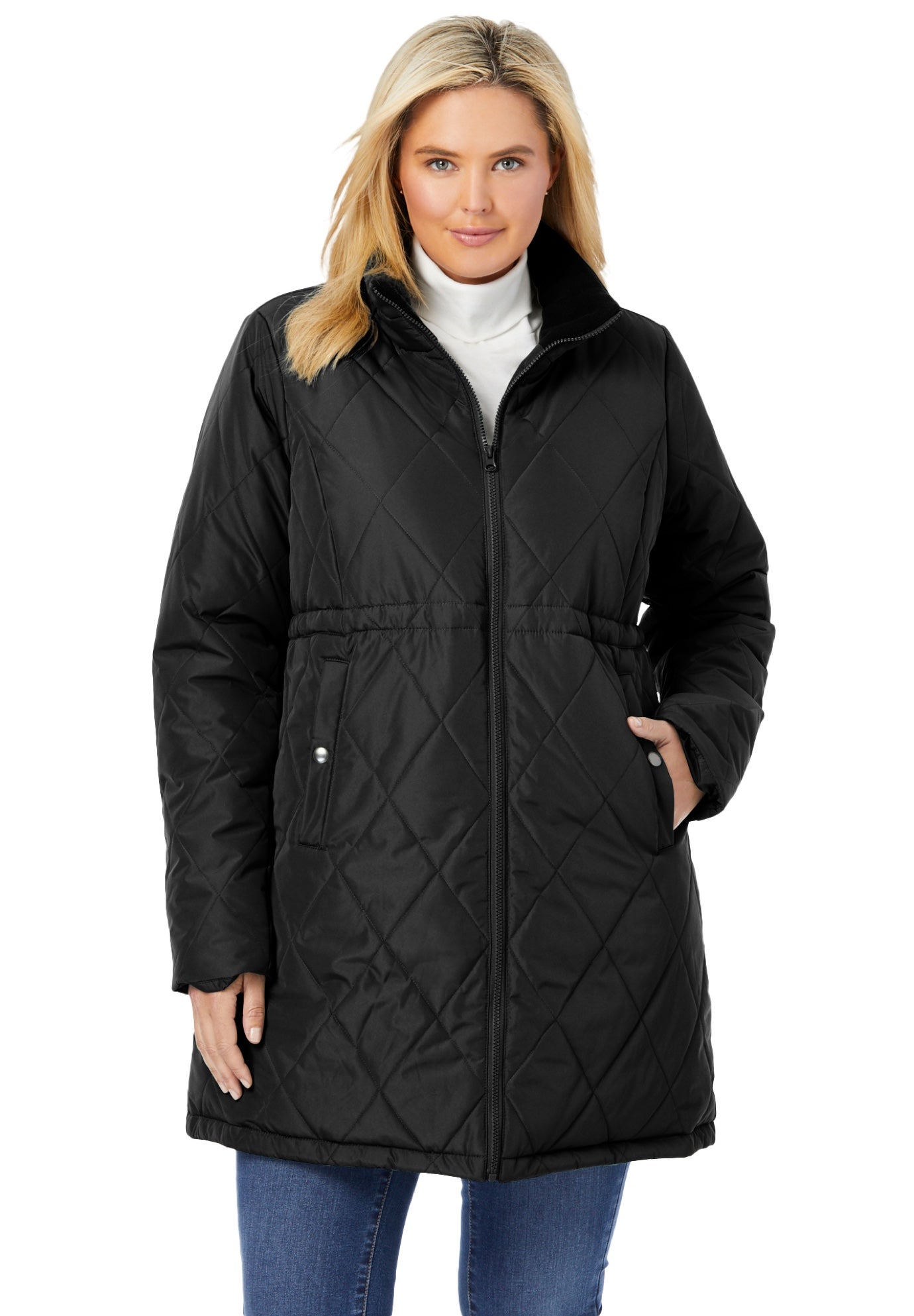 Quilted Down Fill Coat Woman Within