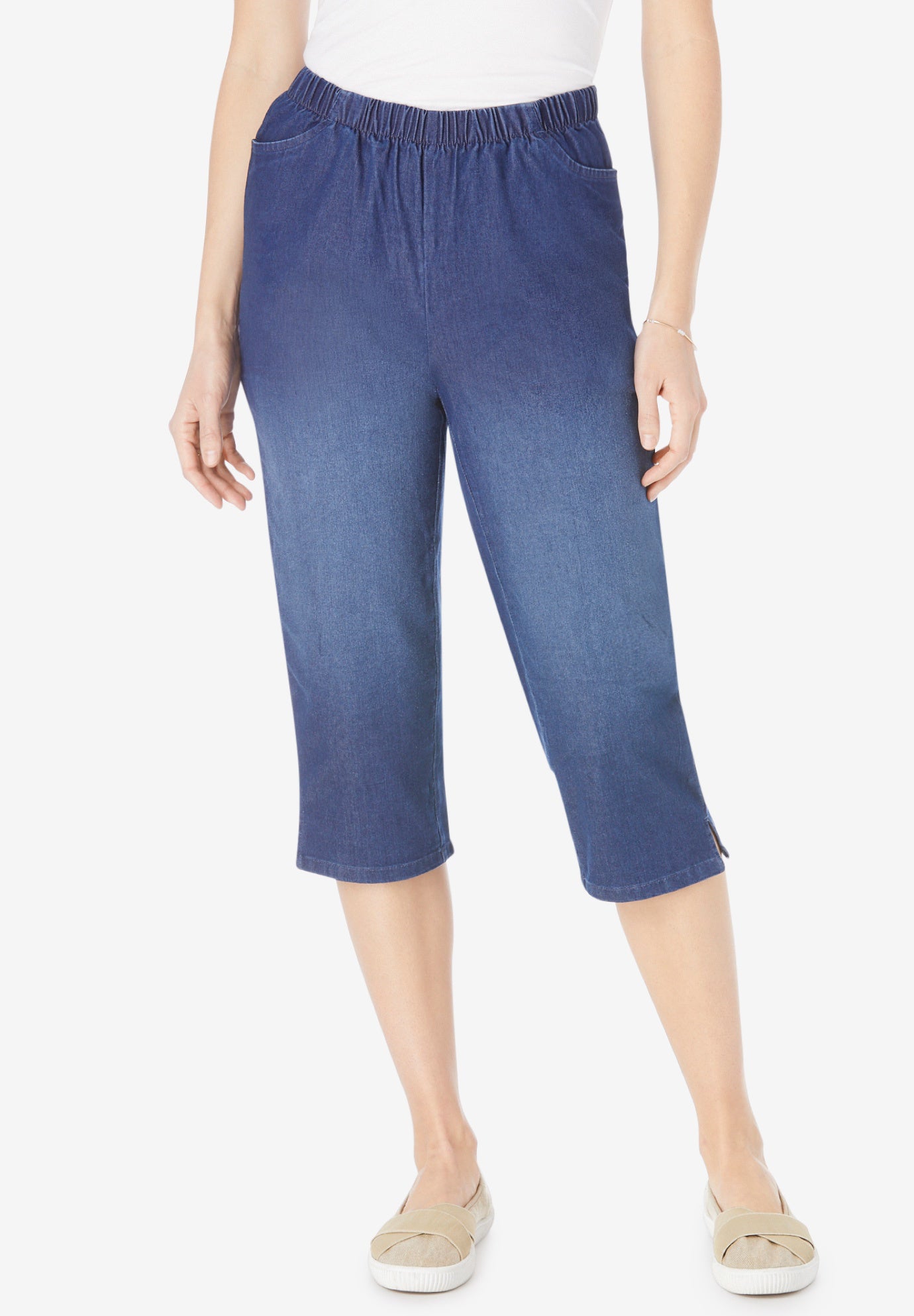 woman within fineline jeans