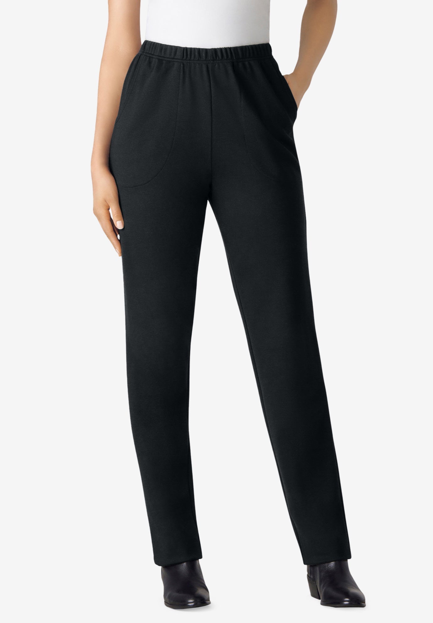 Straight Leg Ponte Knit Pant | Woman Within