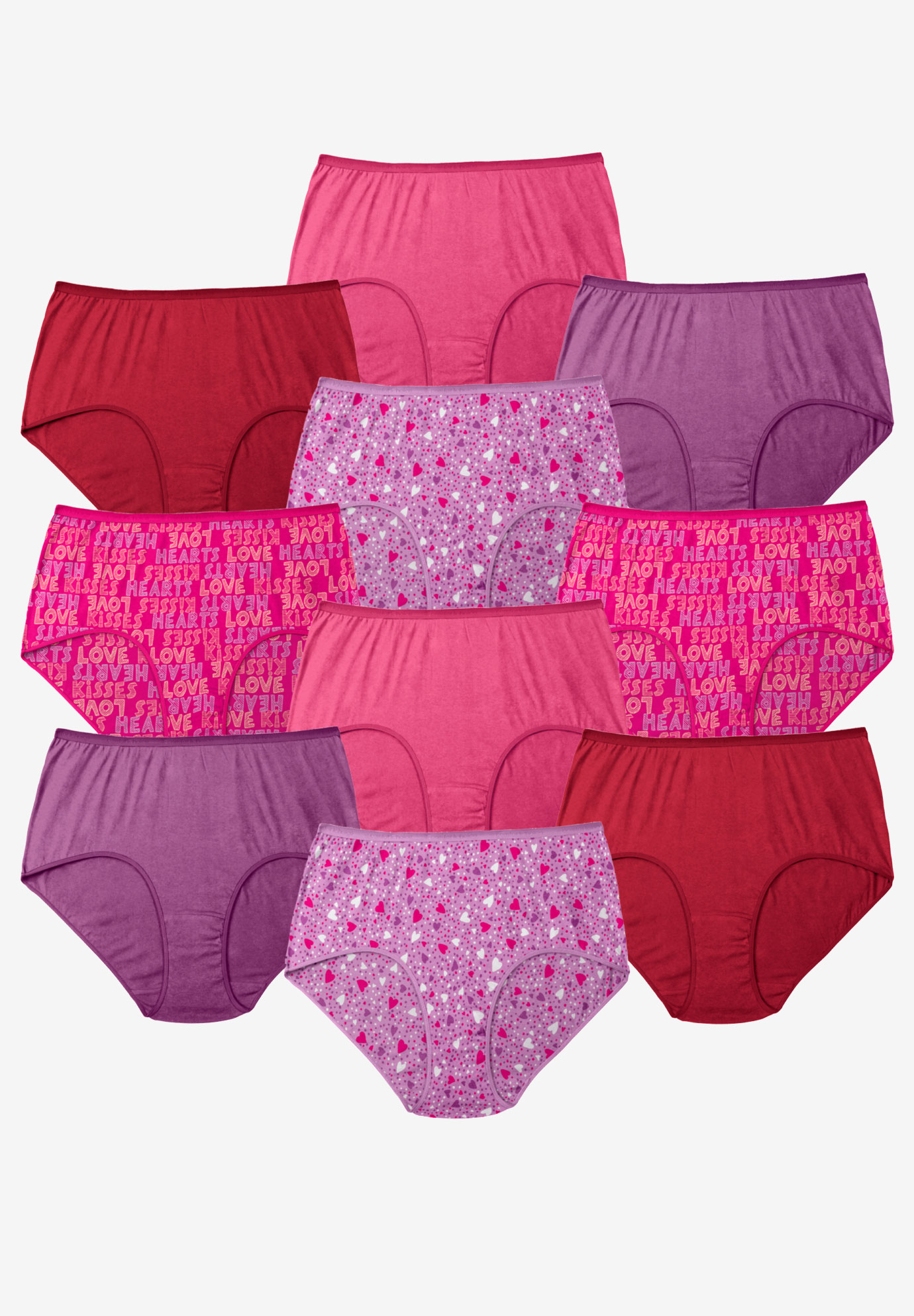 10-Pack Pure Cotton Full-Cut Brief | Woman Within