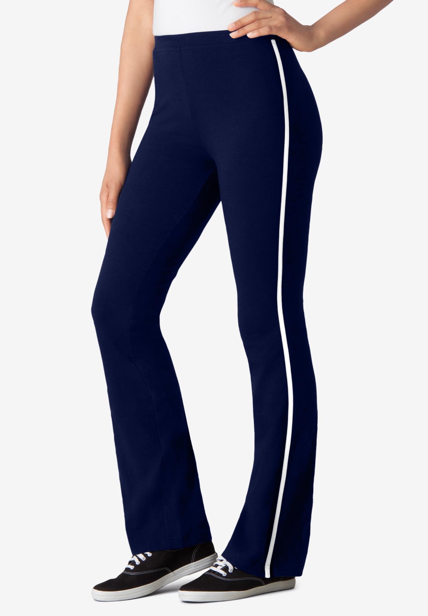 navy blue bootcut yoga pants