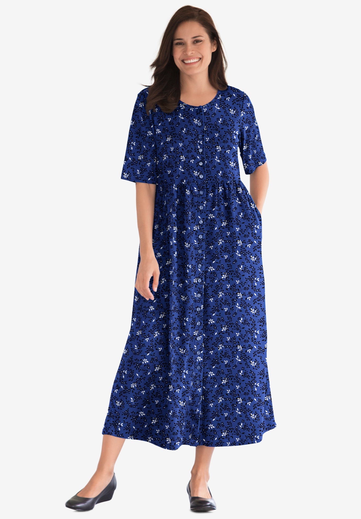 ButtonFront Essential Dress Woman Within