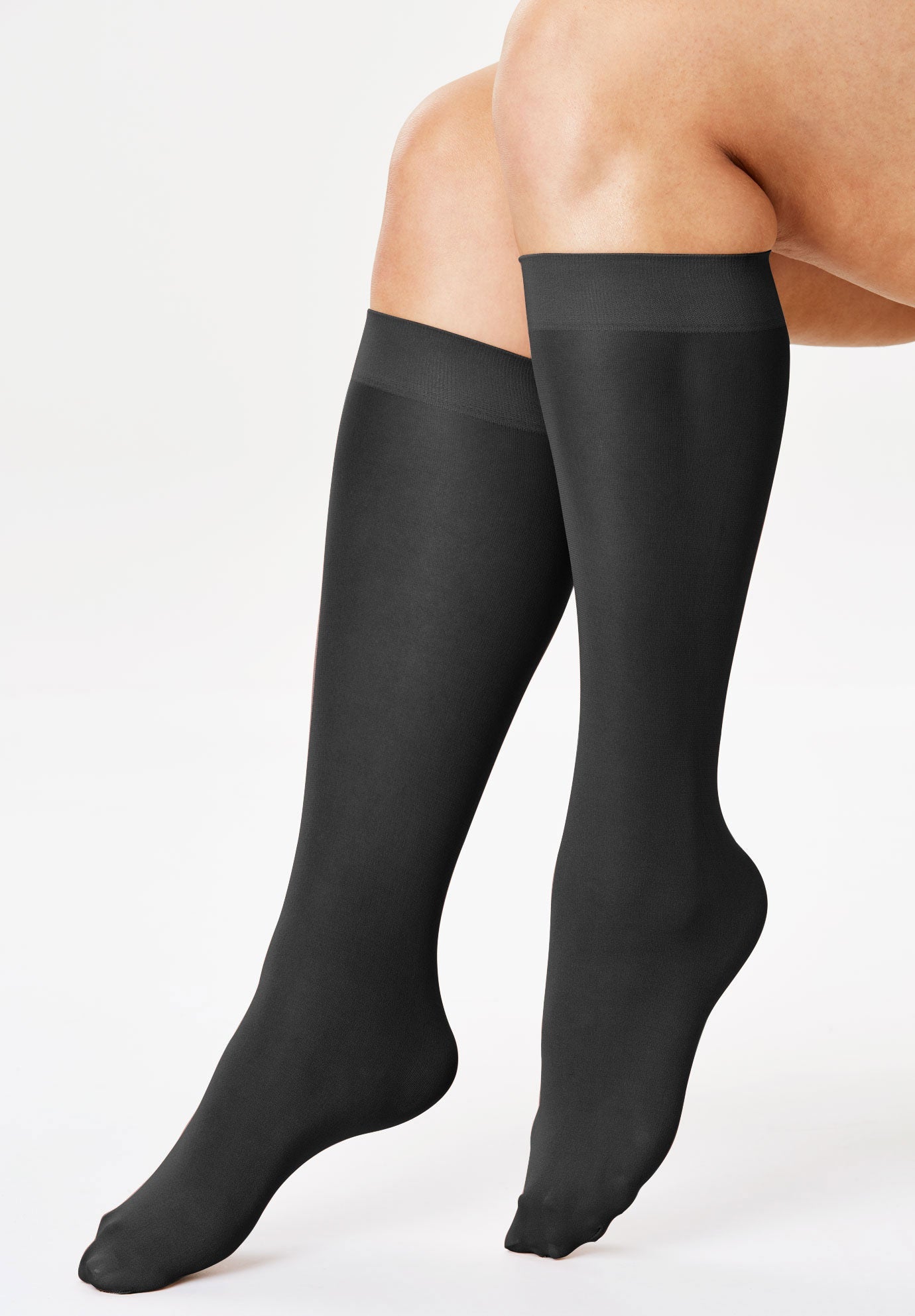 3Pack KneeHigh Support Socks by Comfort Choice® Plus Size Hosiery
