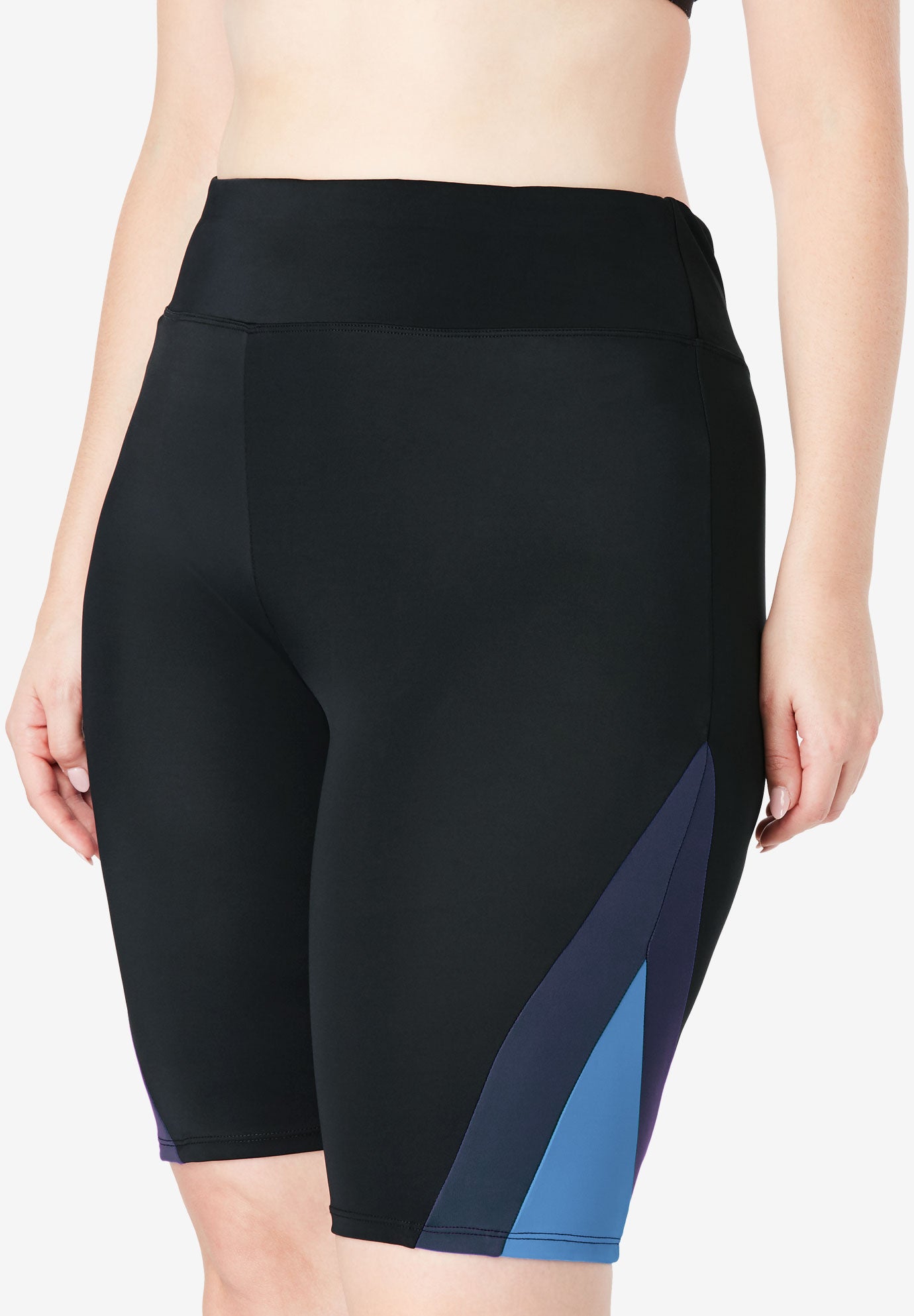 navy blue swim shorts ladies