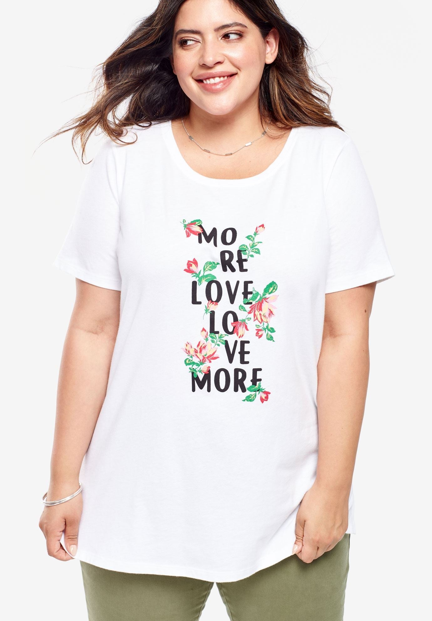 Short sleeve graphic tee Plus Size TShirts Woman Within