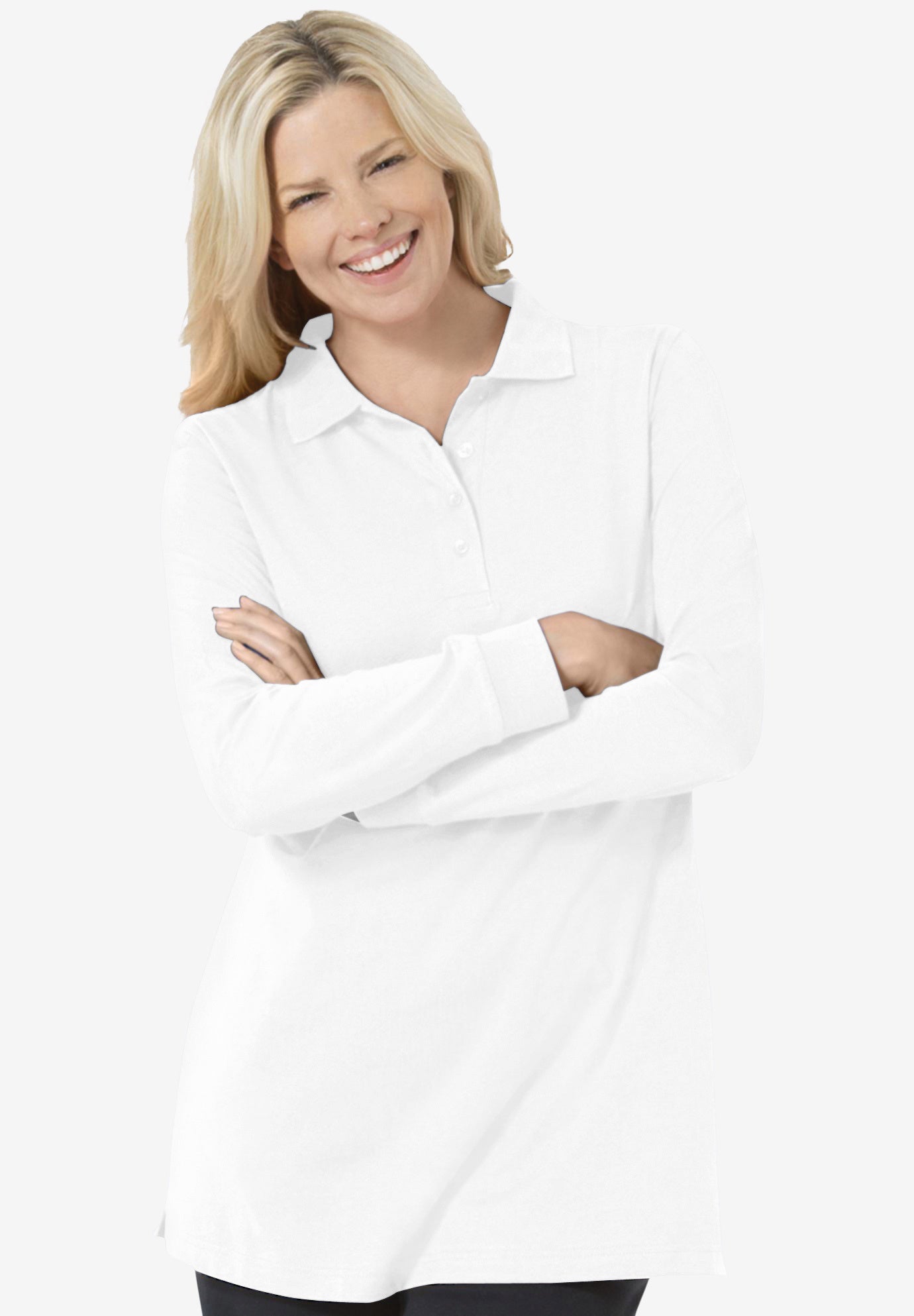 woman within polo shirts