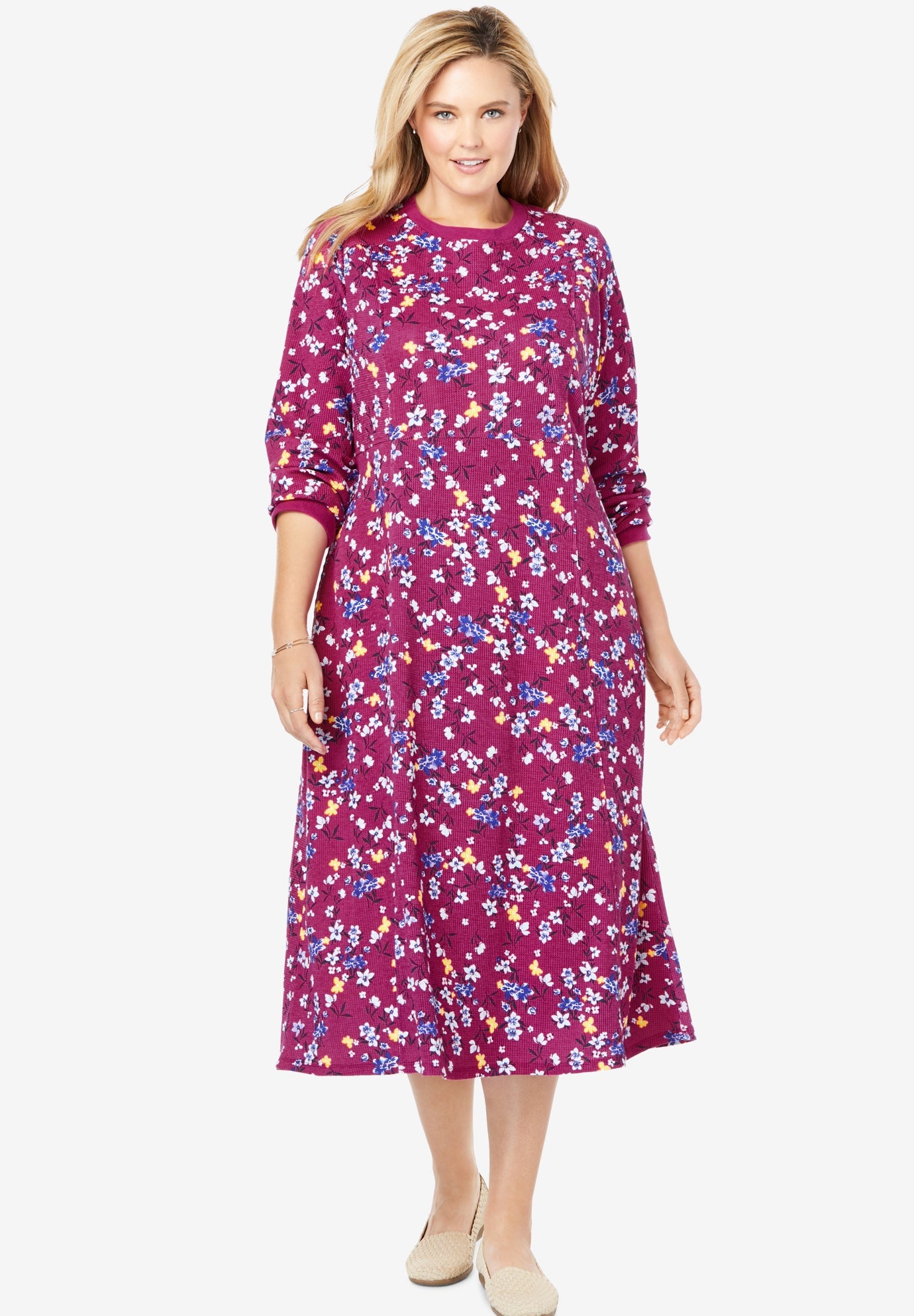 Thermal Knit ALine Dress Plus SizeDresses Woman Within