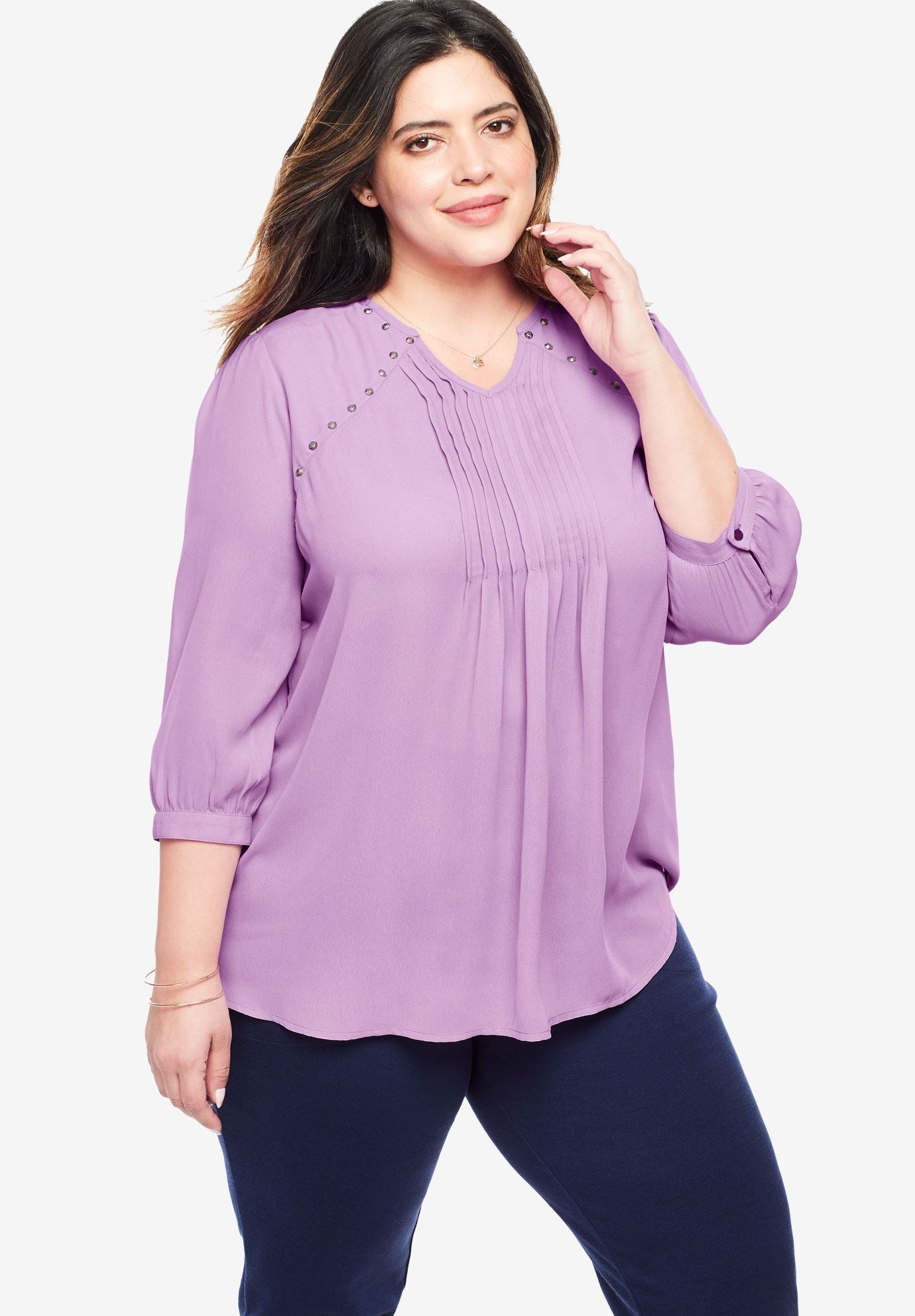Woman Within Clearance Tops Plus Size Literacy Basics
