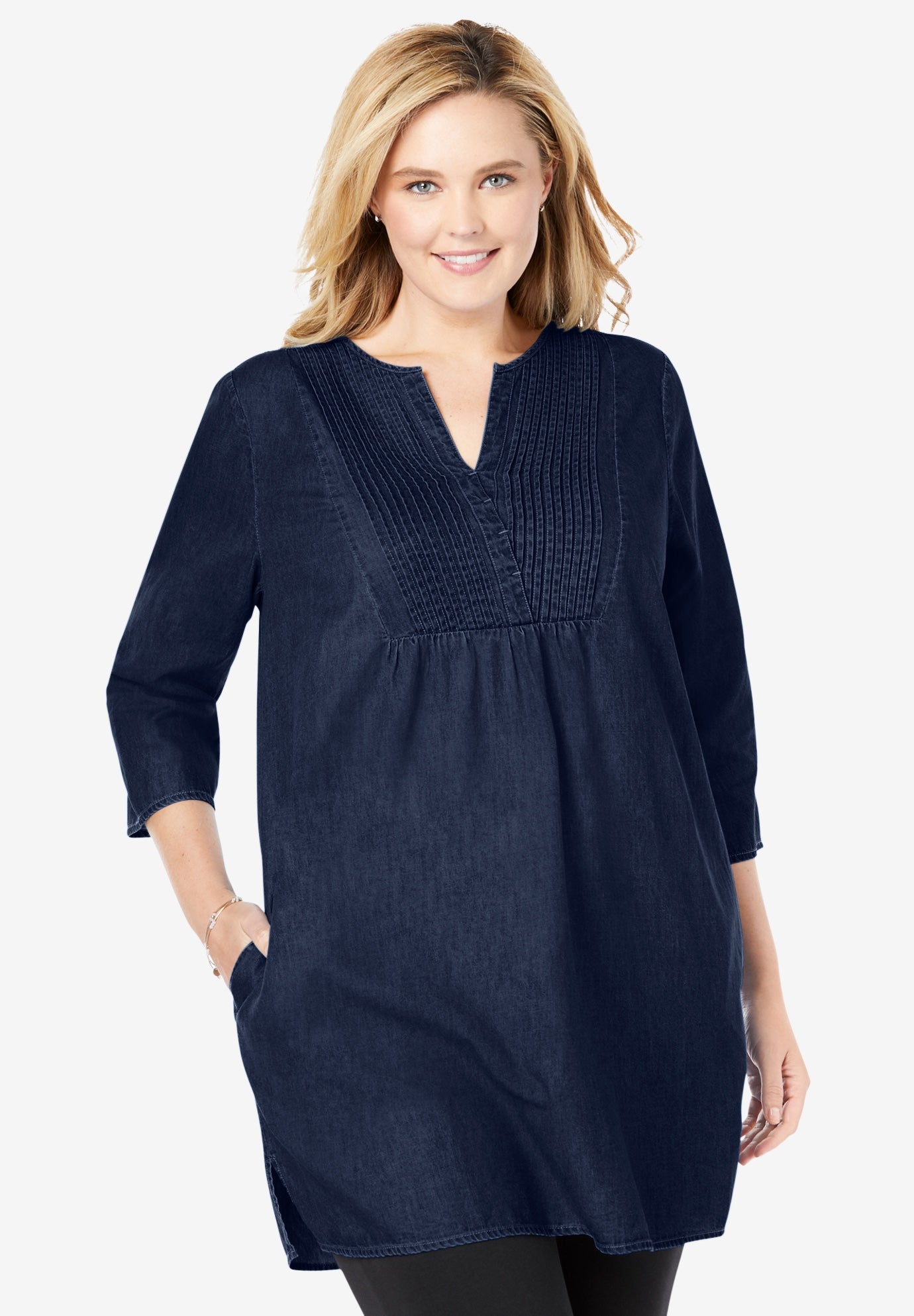 pintuck-denim-tunic-woman-within