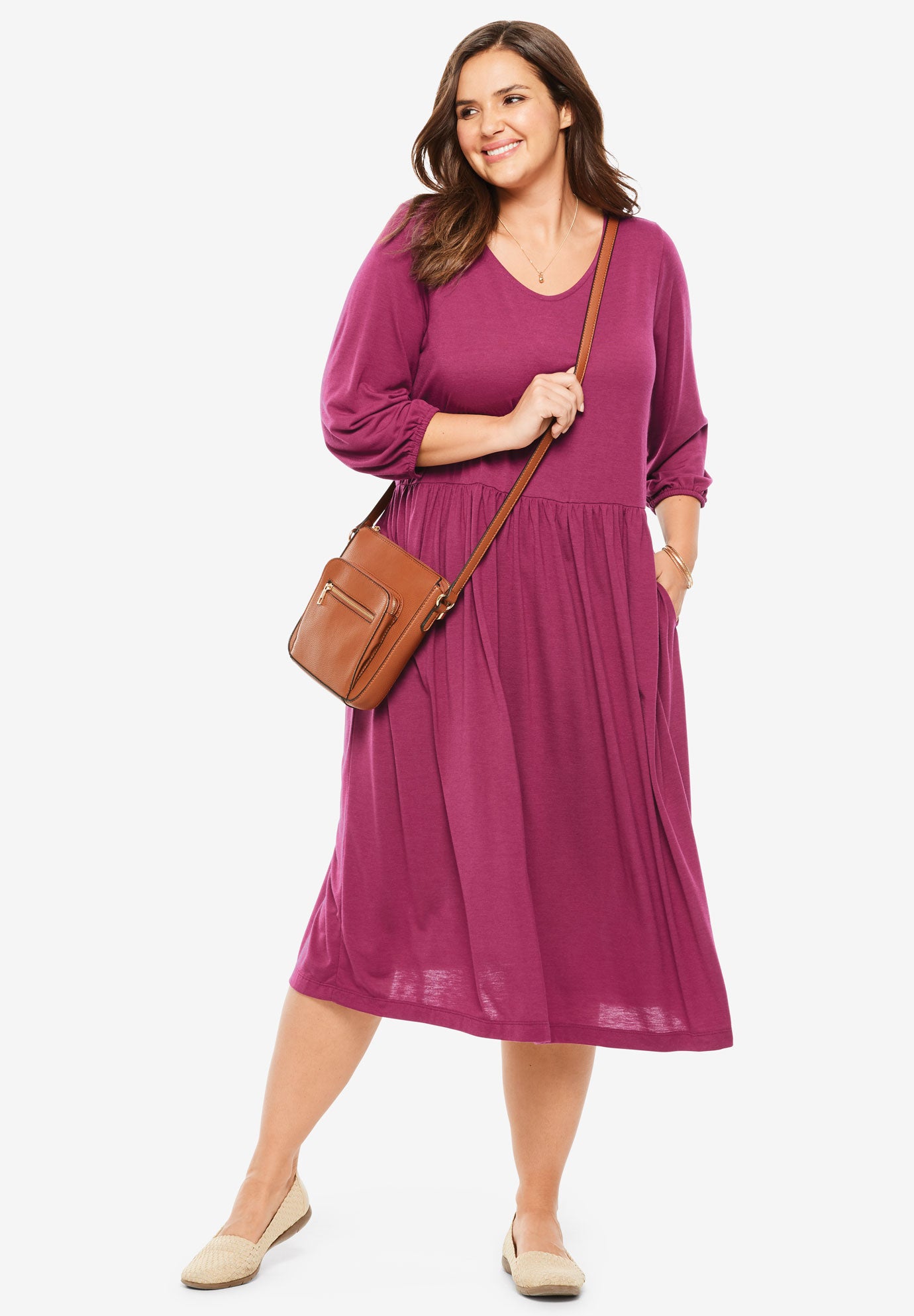 Faux Leather Crossbody Bag Plus Size Handbags & Wallets Woman Within