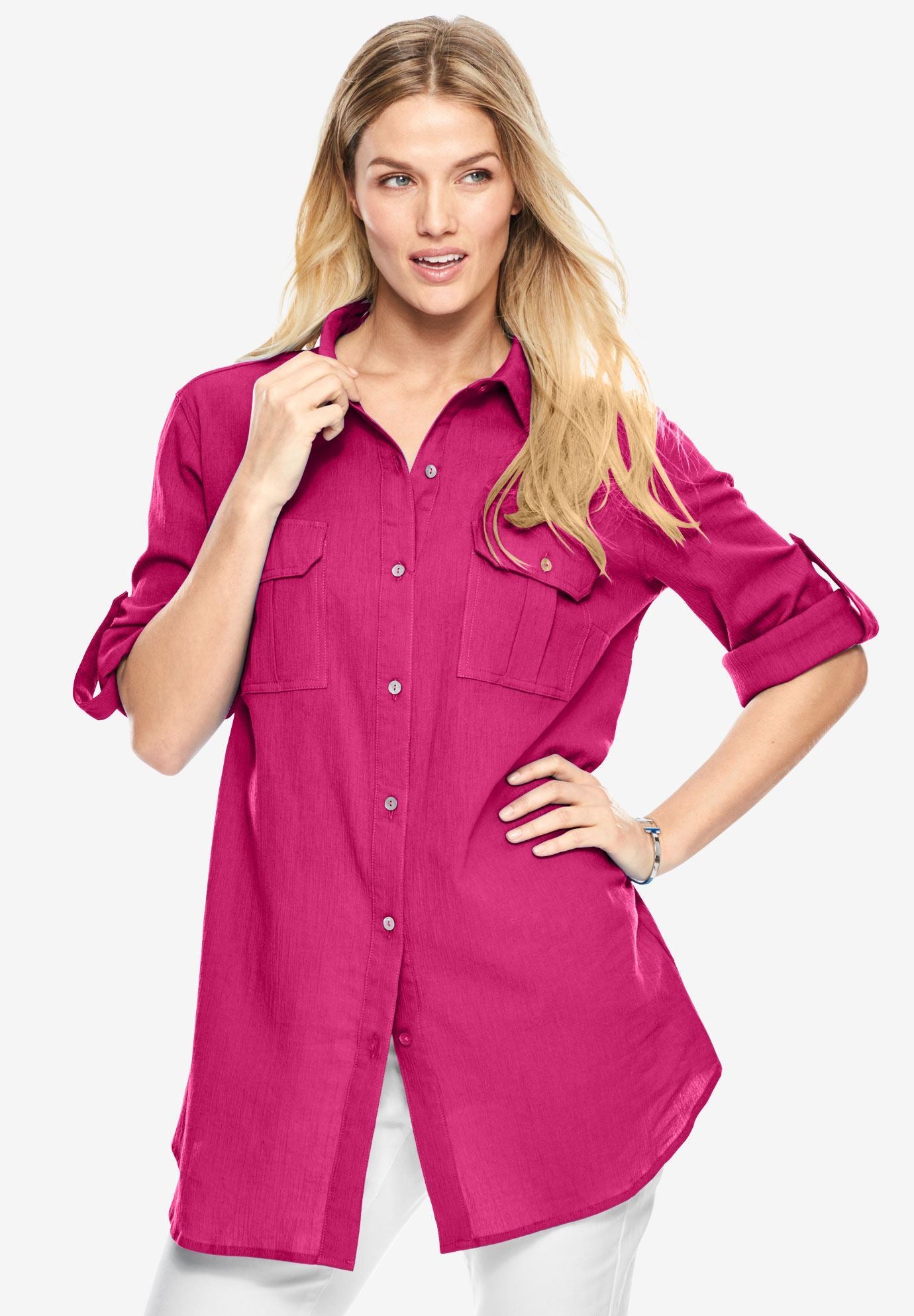 gauze tops plus size