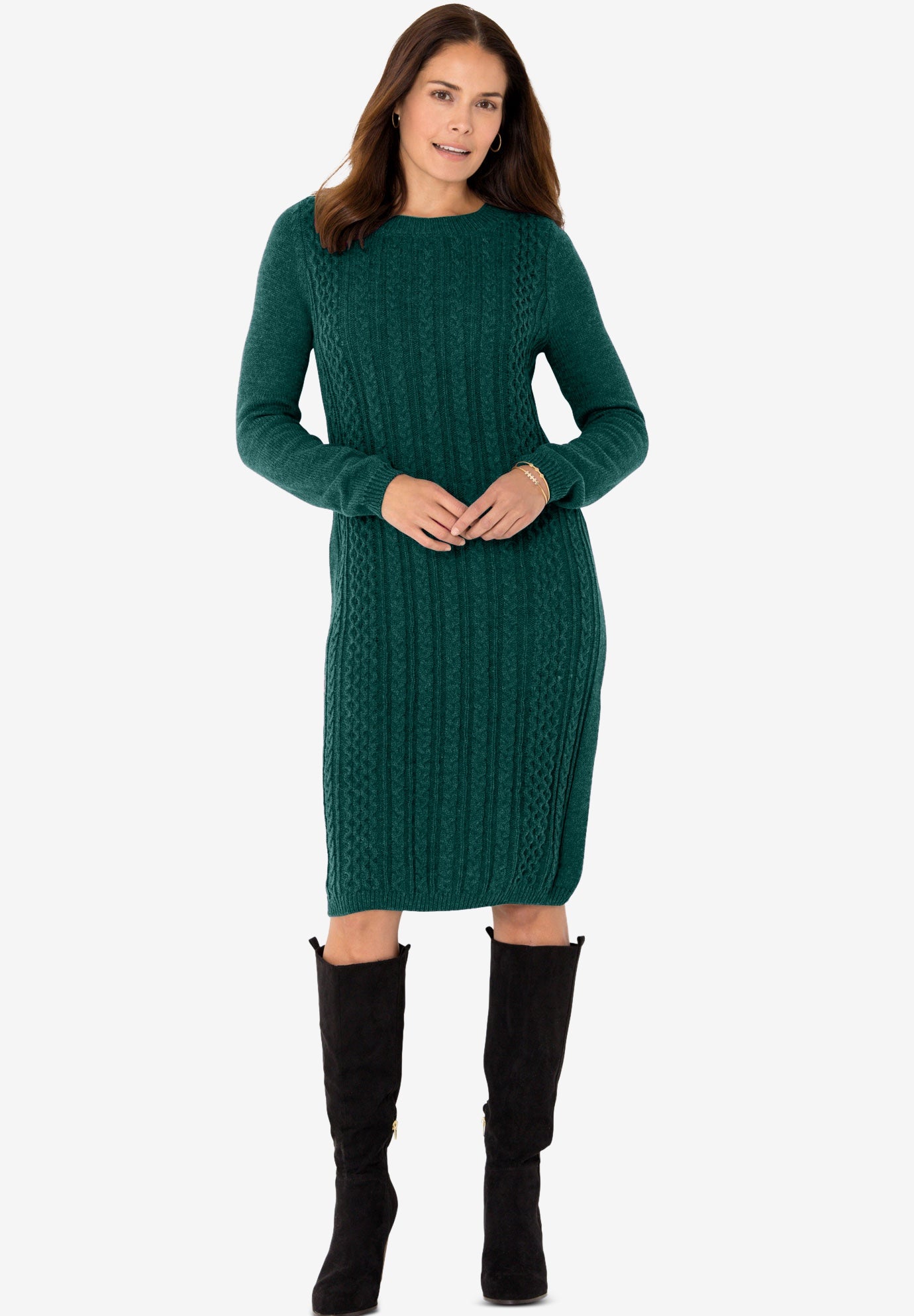 sweater dress cable knit