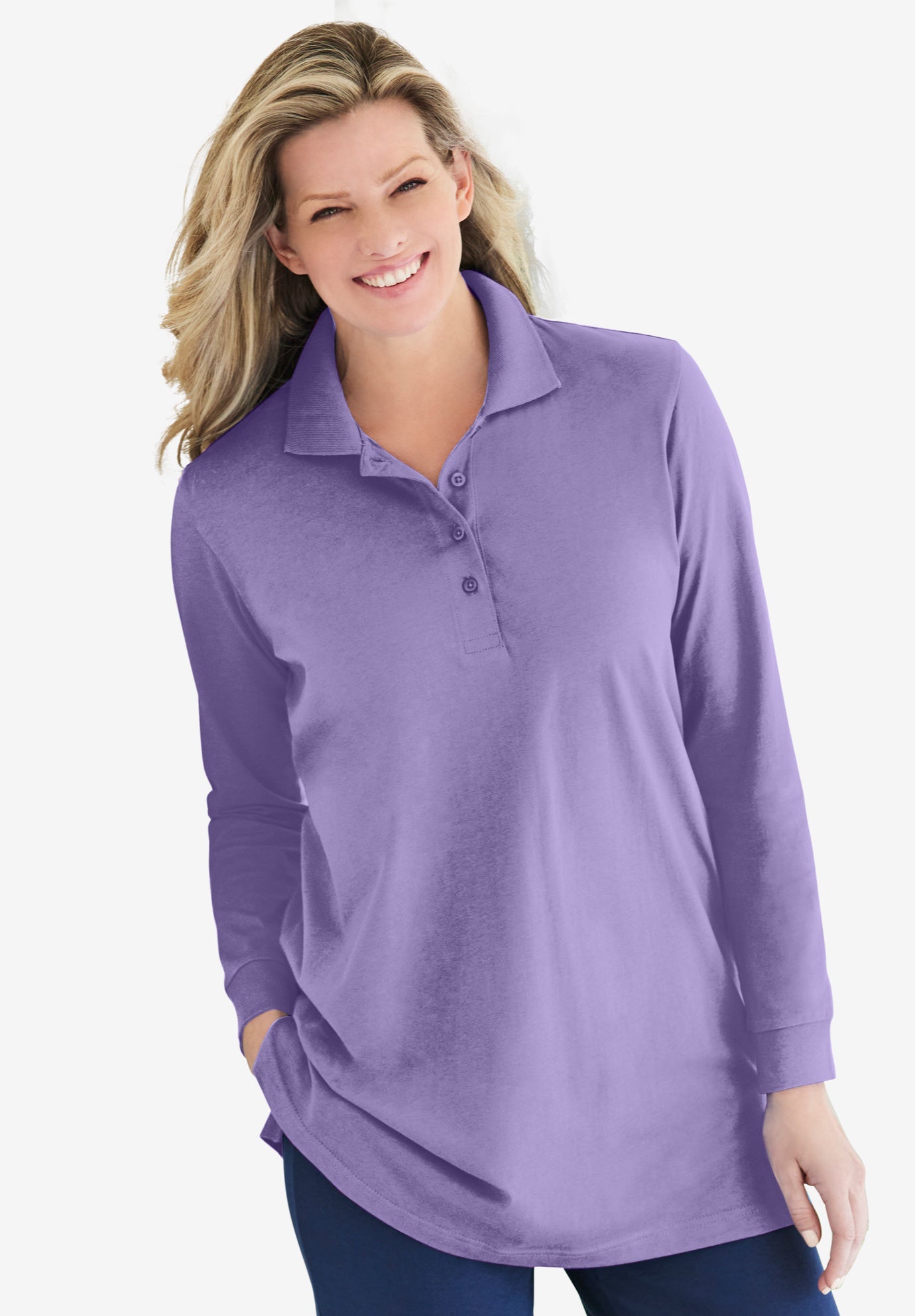 long sleeve womens polo