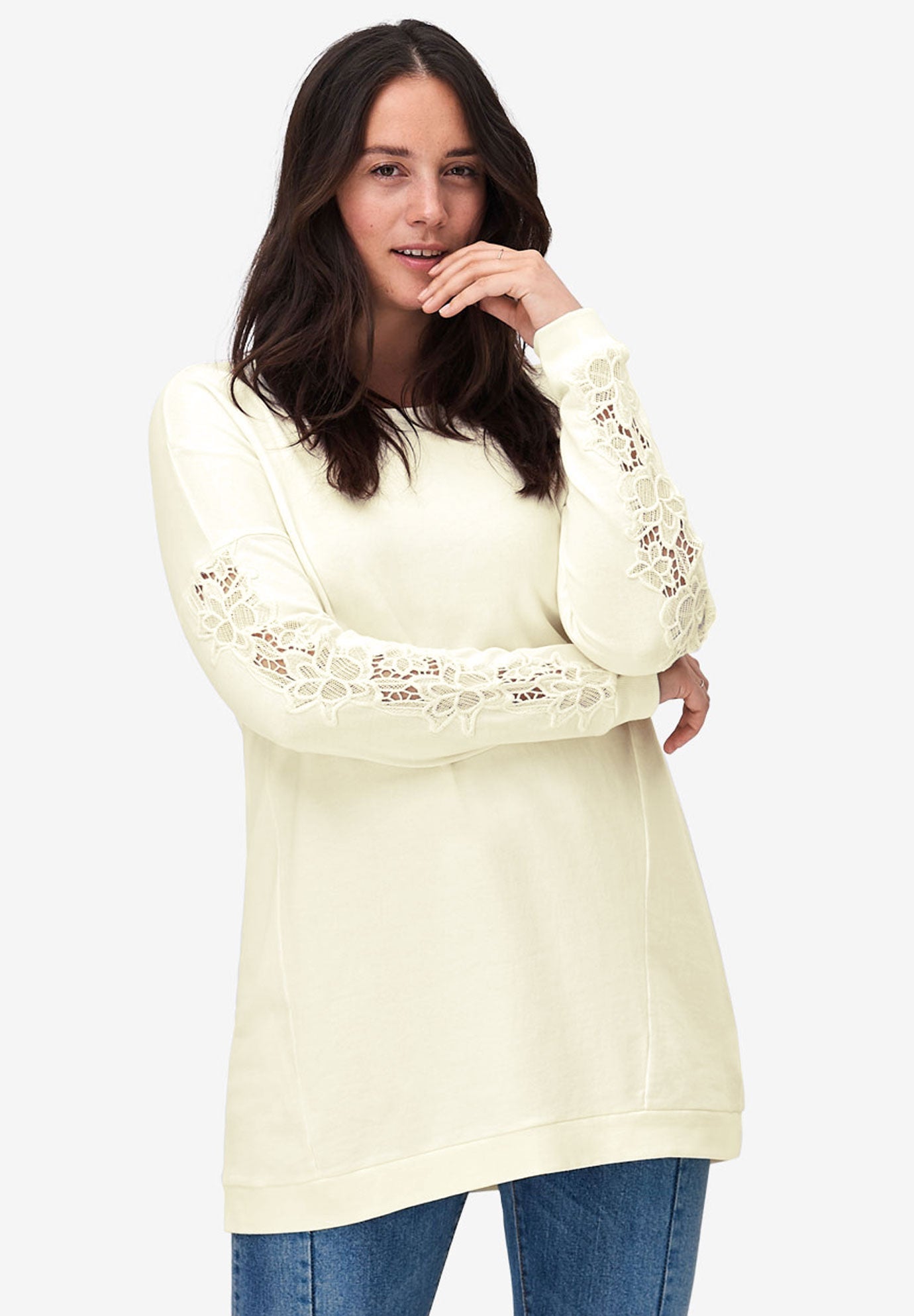 Lace sweatshirt Clearance