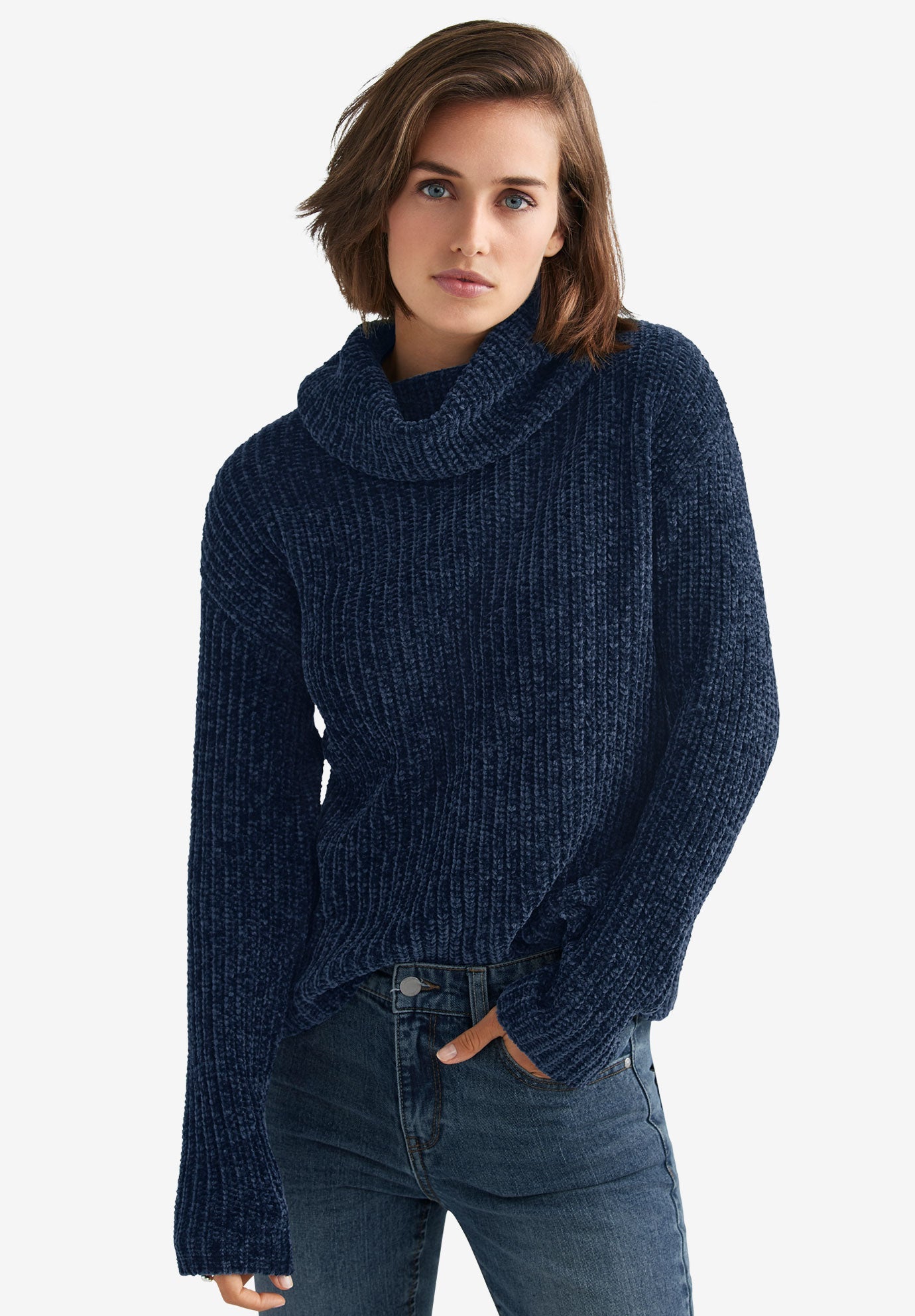 Chenille Turtleneck Sweater | Woman Within