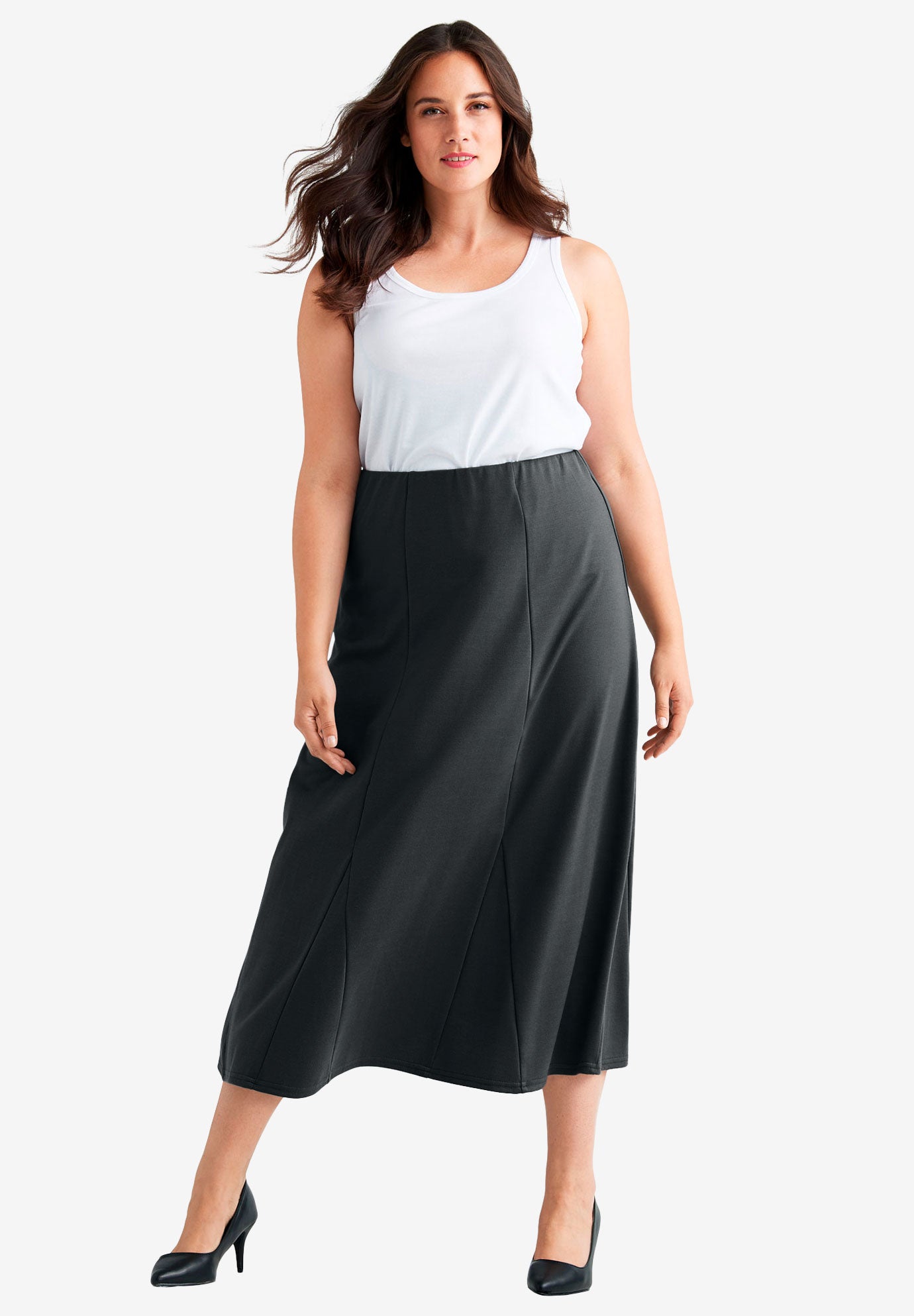 flared elastic skirt